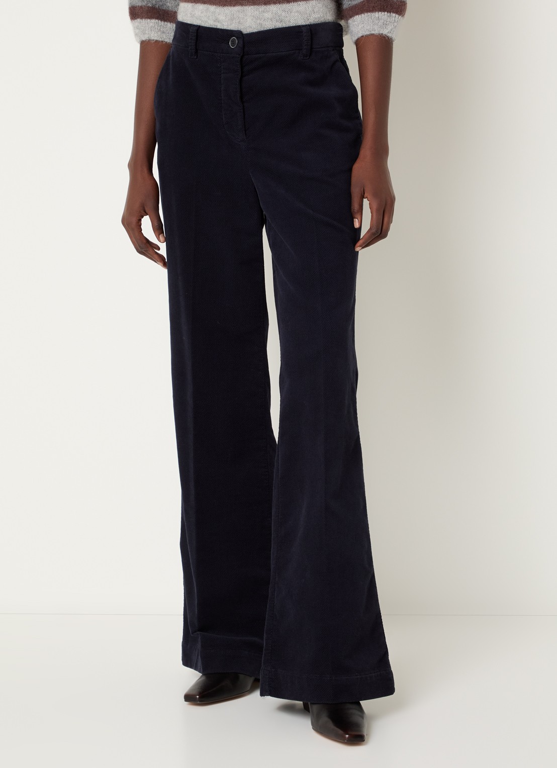 River Woods High waist flared fit pantalon met stretch - detail 2 blauw