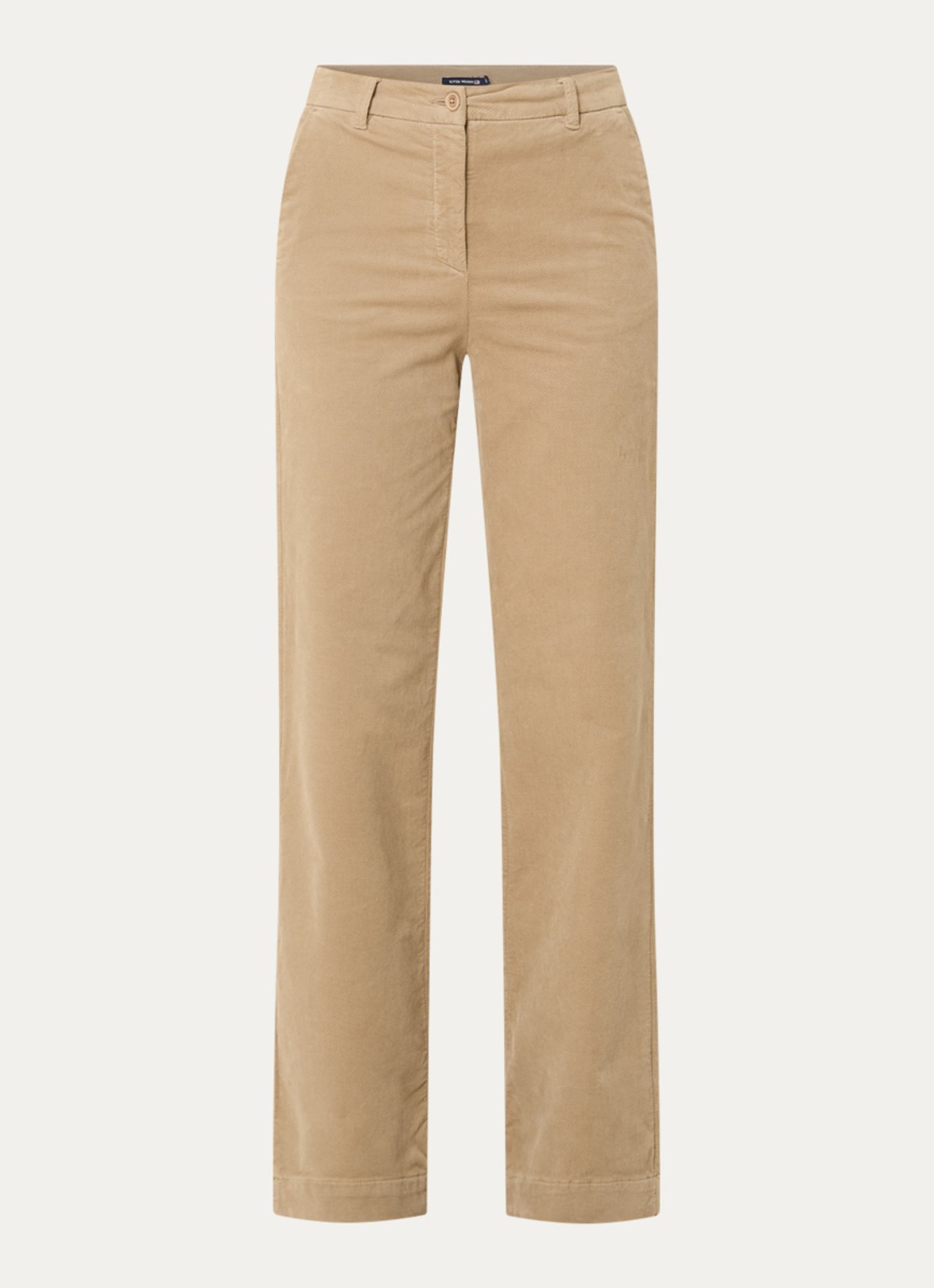 River Woods High waist flared fit pantalon met stretch - voorkant zand