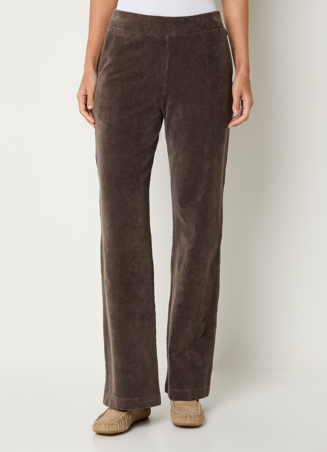 River Woods High waist loose fit broek met steekzakken - detail 4 lichtbruin