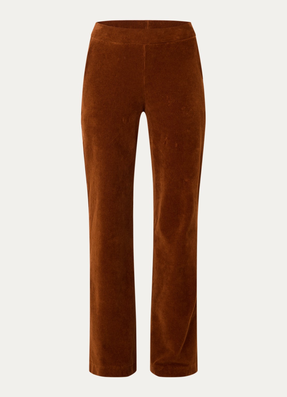 River Woods High waist loose fit broek met steekzakken - voorkant 2 roestbruin