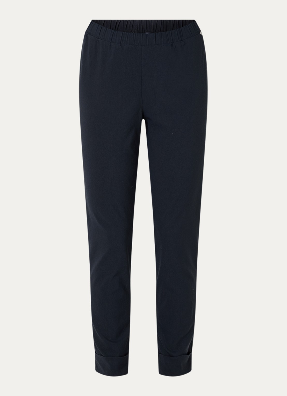 River Woods High waist slim fit broek met strech - voorkant 2 donkerblauw