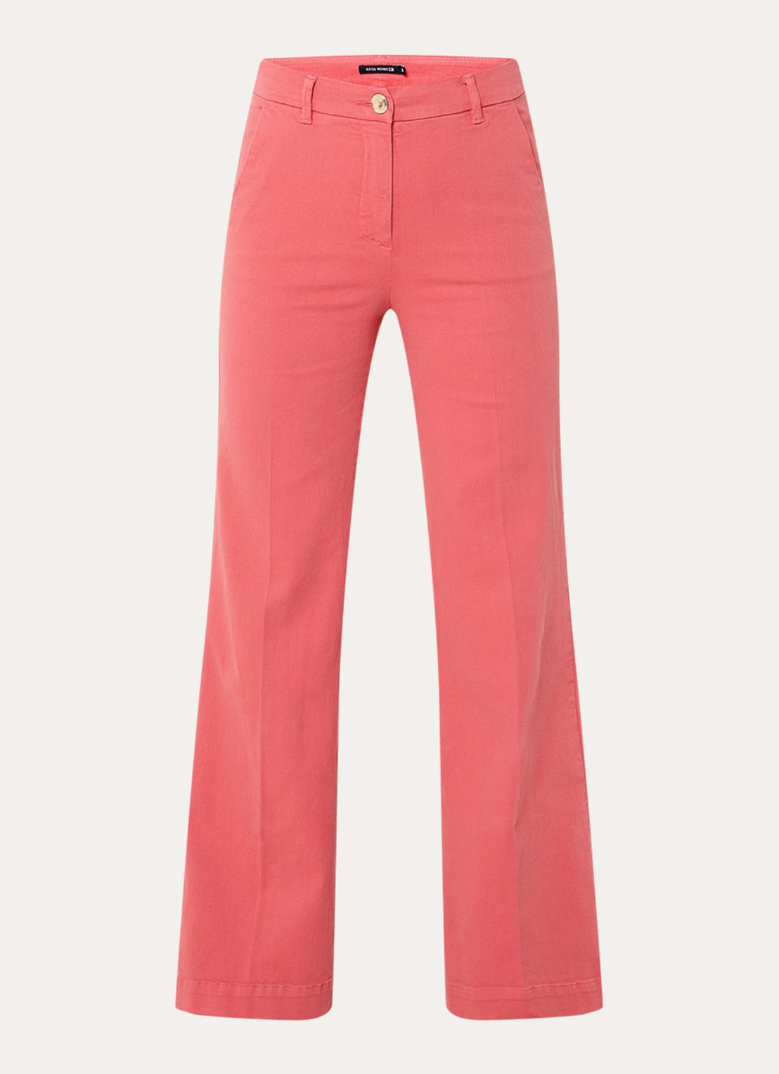 River Woods High waist wide leg broek met steekzakken - voorkant 3 cranberryrood