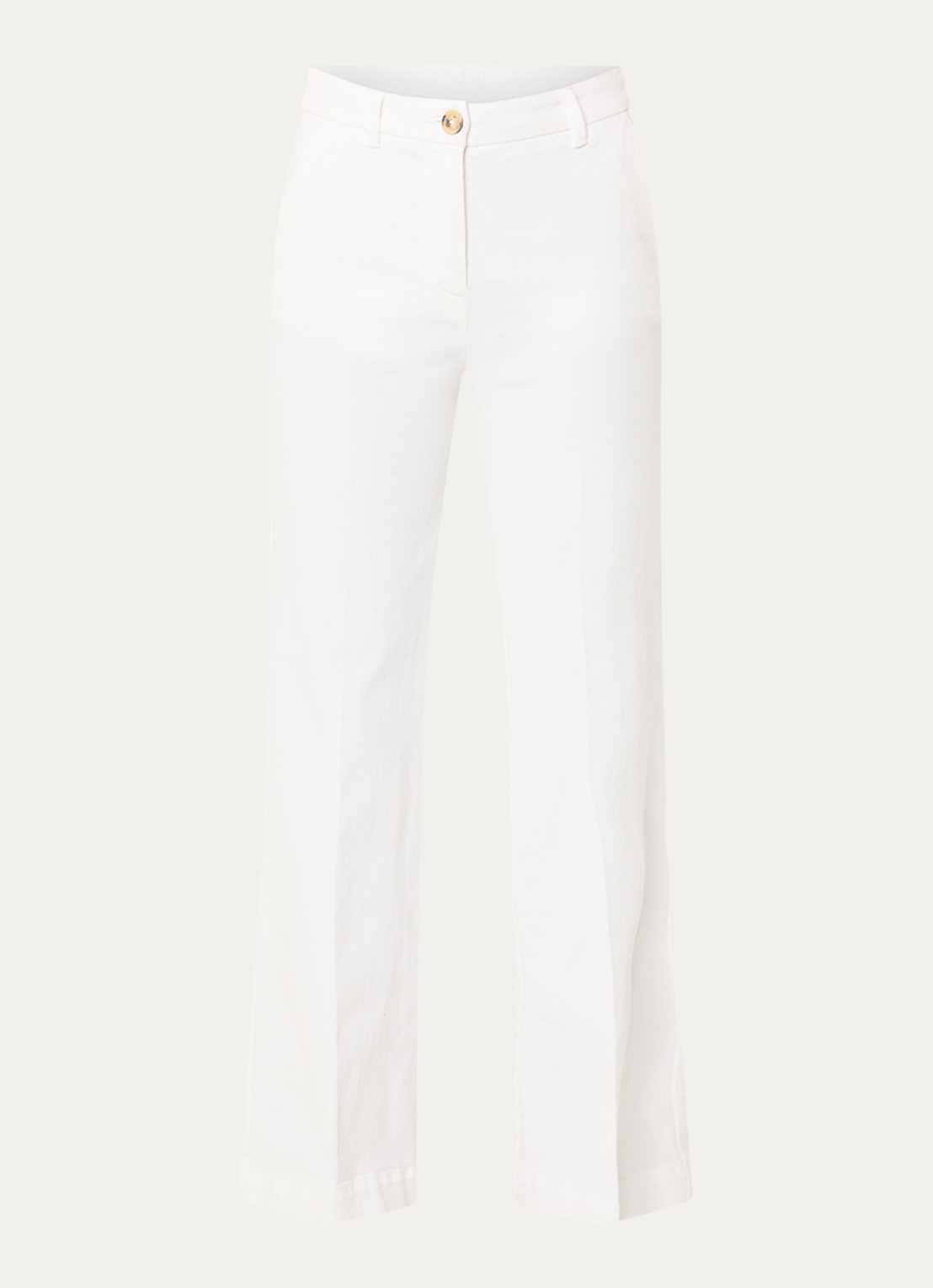 River Woods High waist wide leg broek met steekzakken - voorkant gebroken wit