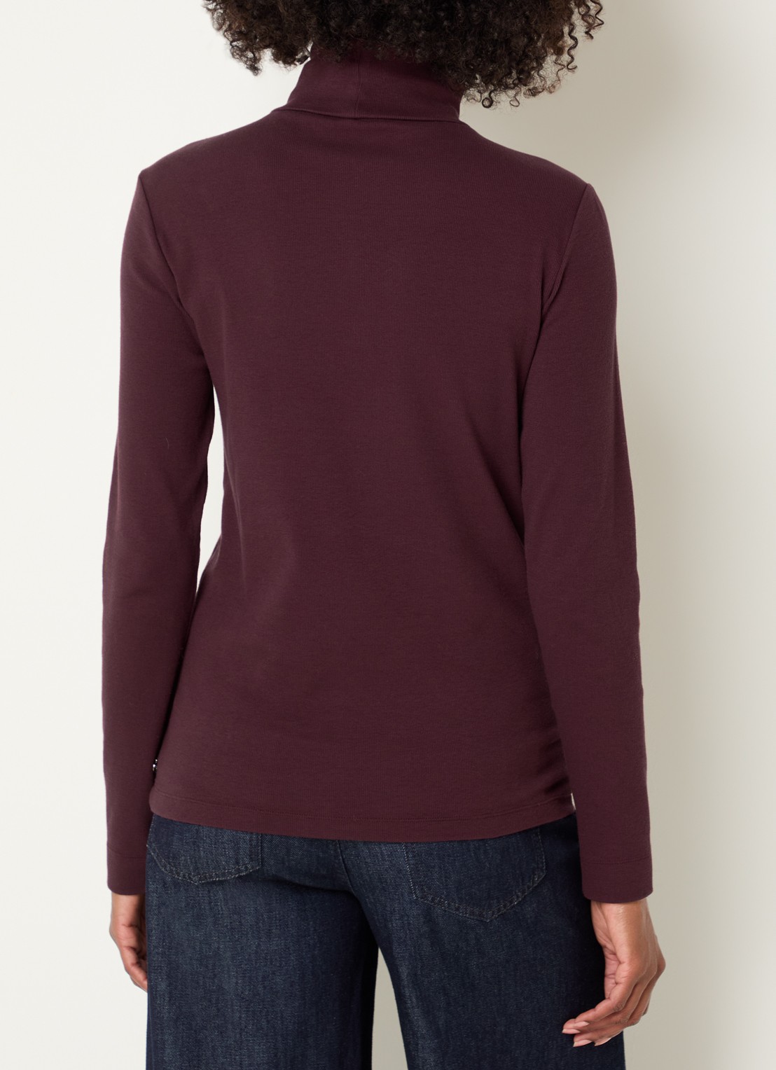 River Woods Longsleeve met col - achterkant bordeauxrood