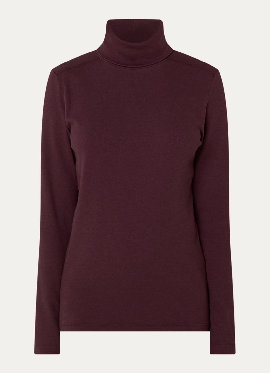 River Woods Longsleeve met col - voorkant 2 bordeauxrood