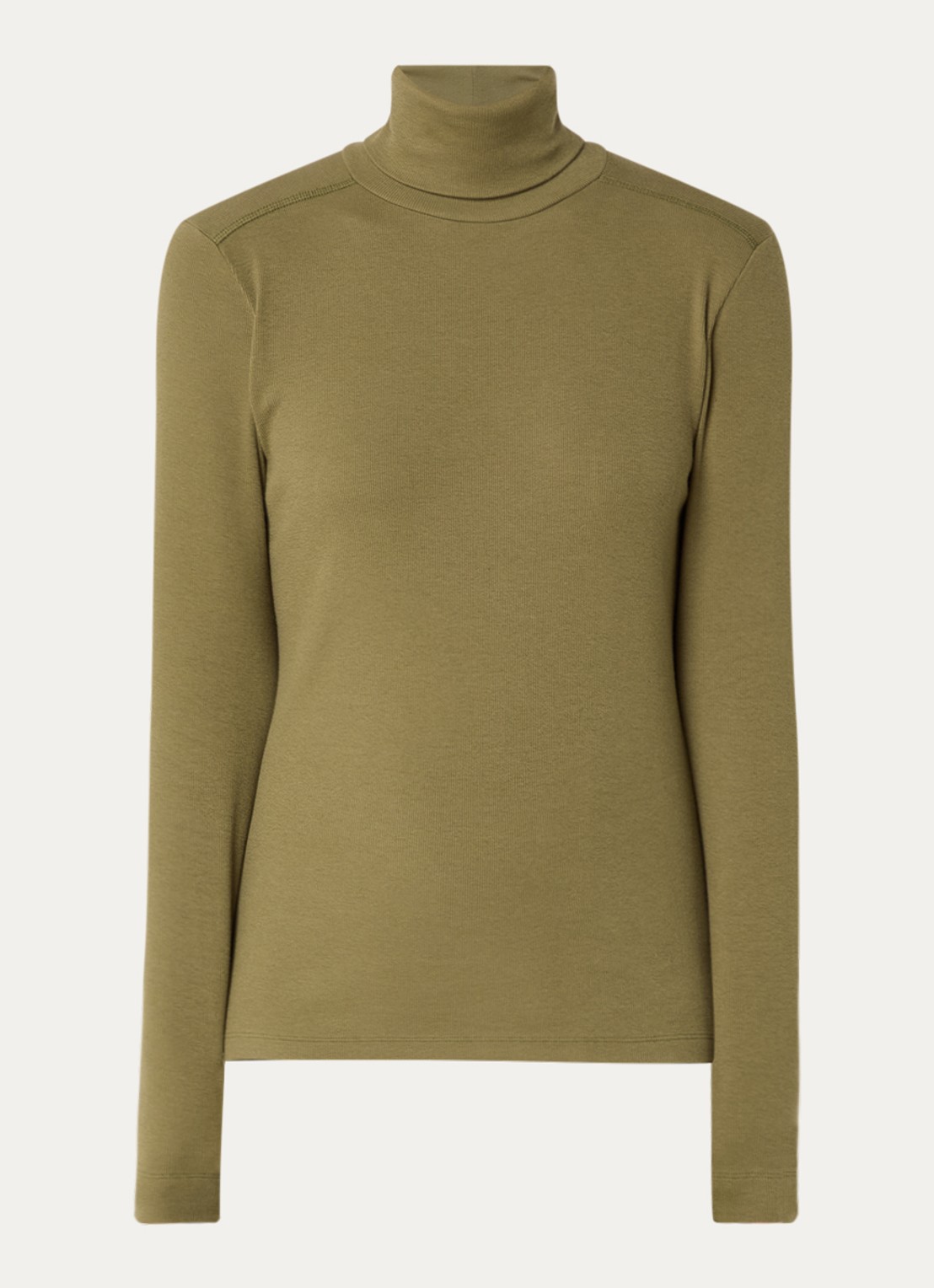 River Woods Longsleeve met col - voorkant 2 khaki