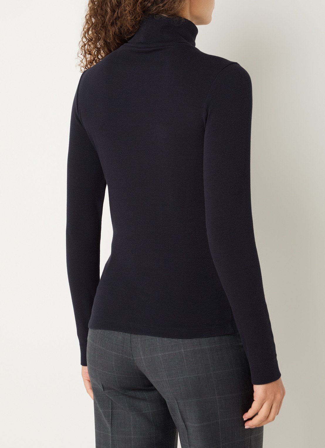 River Woods Longsleeve met col - achterkant 2 donkerblauw