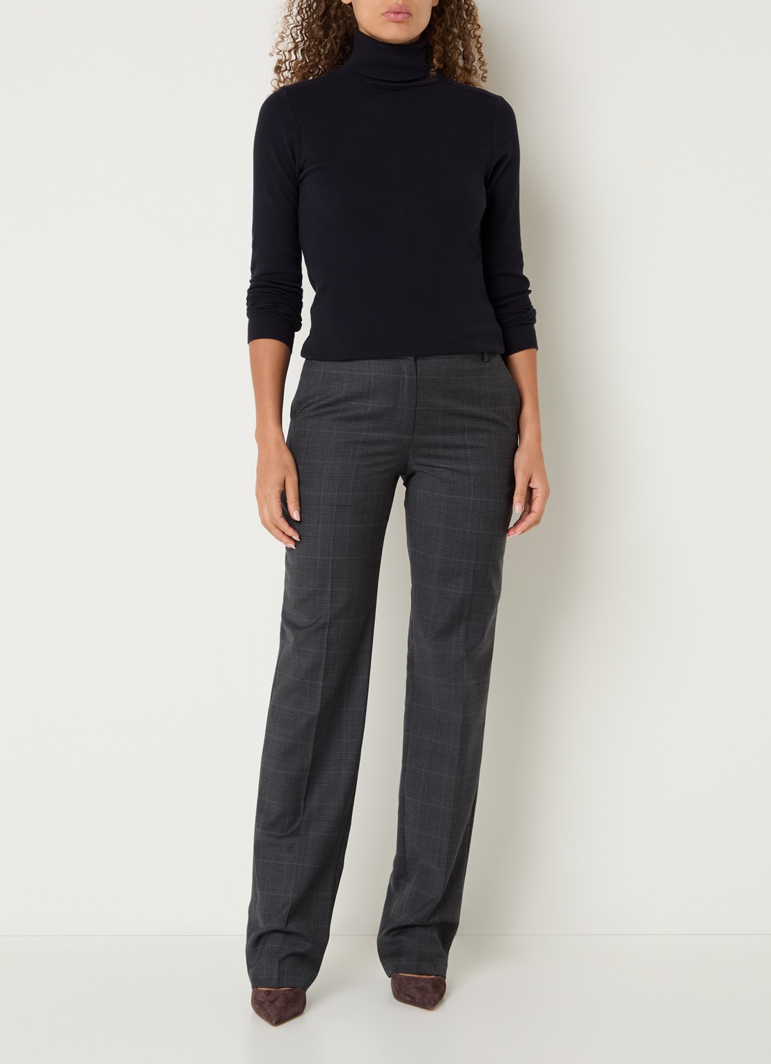 River Woods Longsleeve met col - voorkant 4 donkerblauw