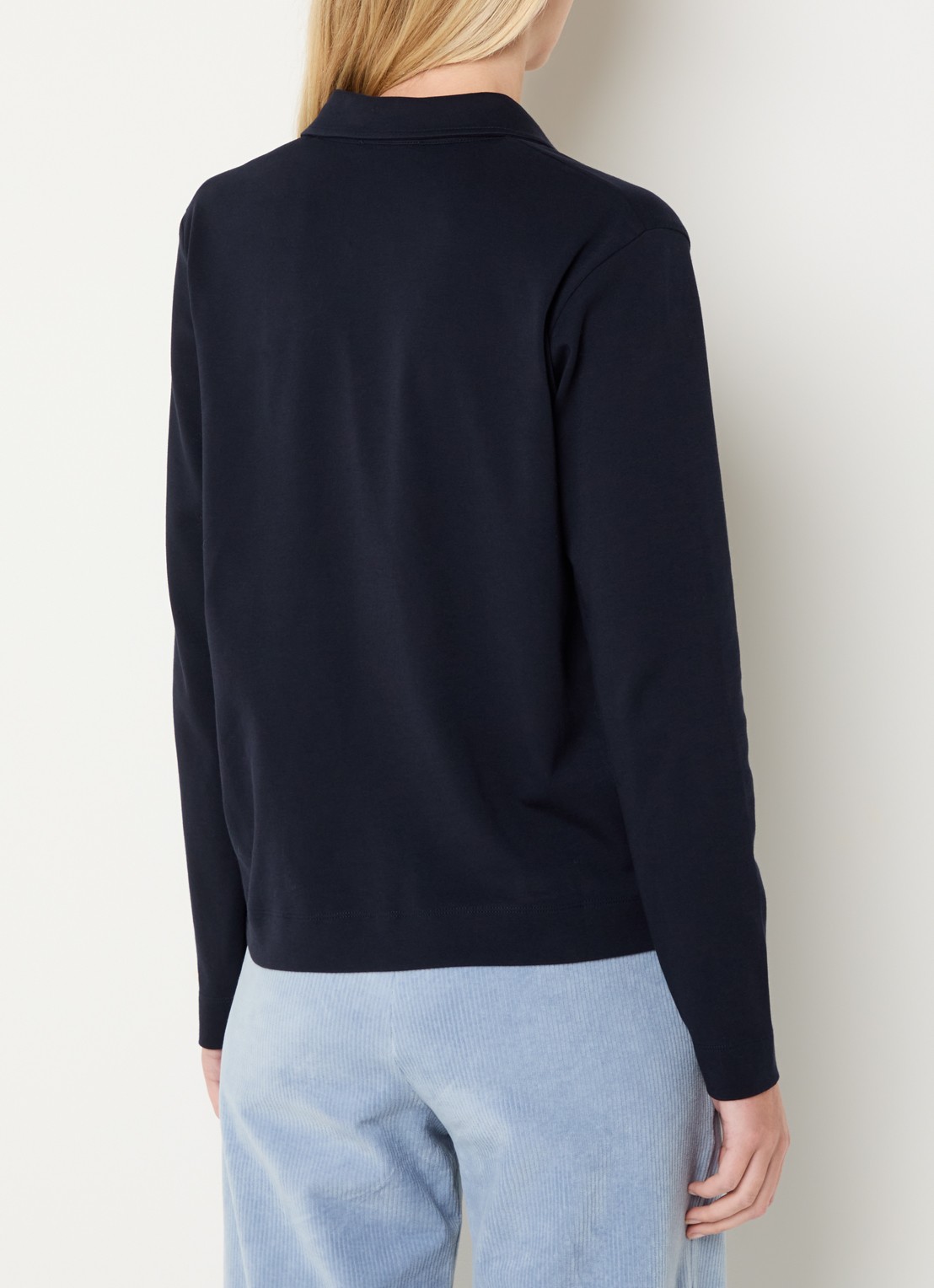 River Woods Longsleeve met polokraag - achterkant 4 donkerblauw