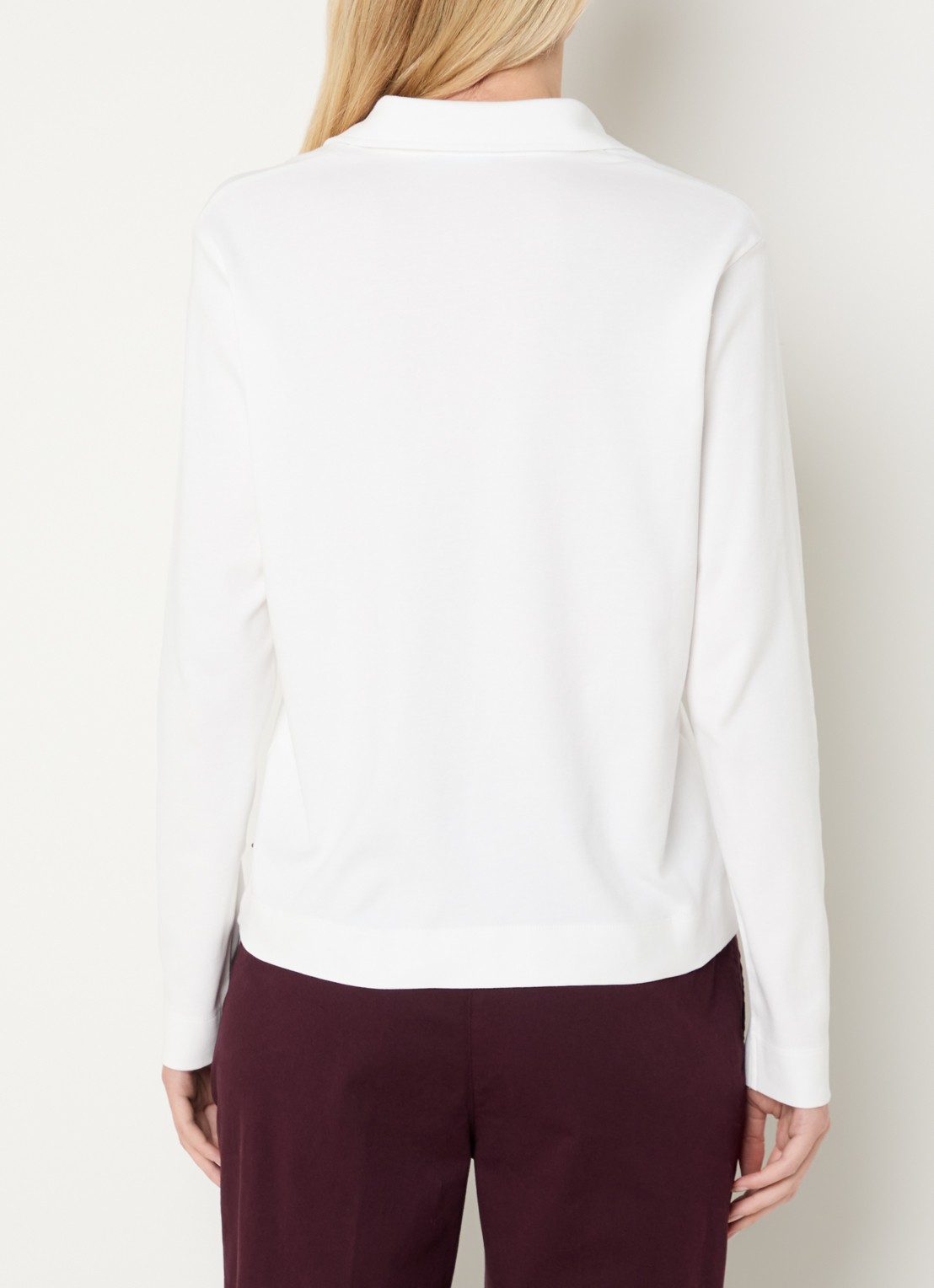 River Woods Longsleeve met polokraag - achterkant 4 wit