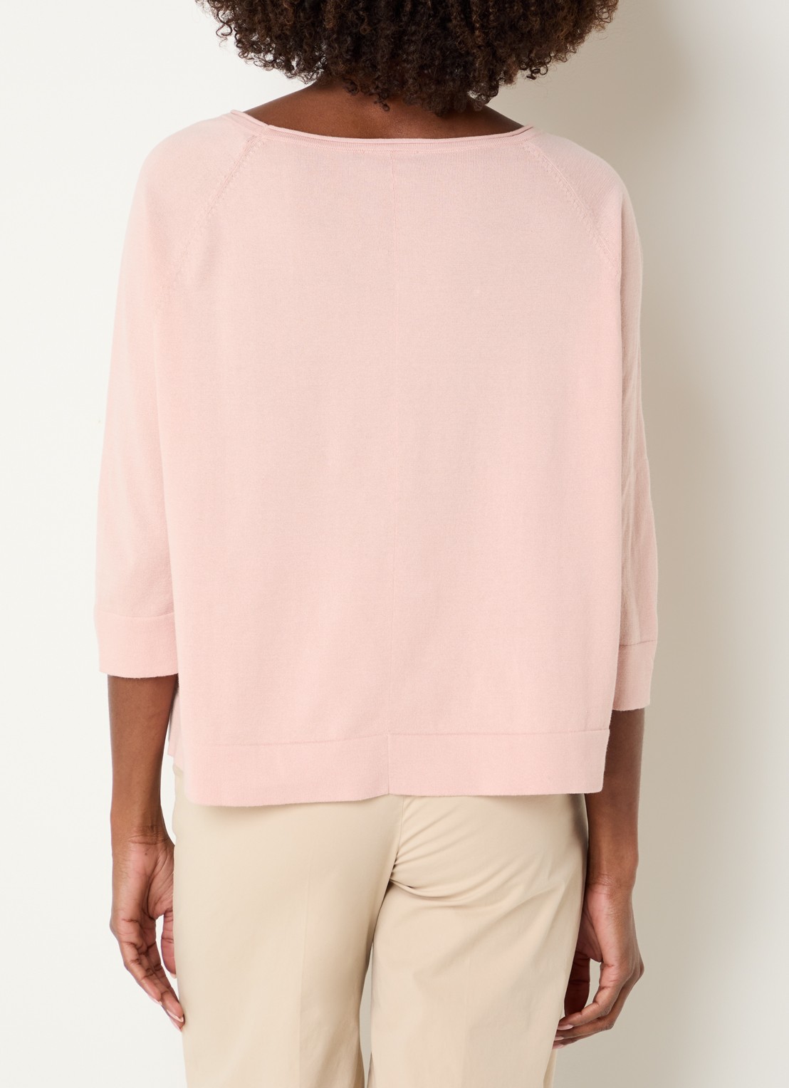 River Woods Longsleeve met ronde hals - achterkant 3 zalmroze