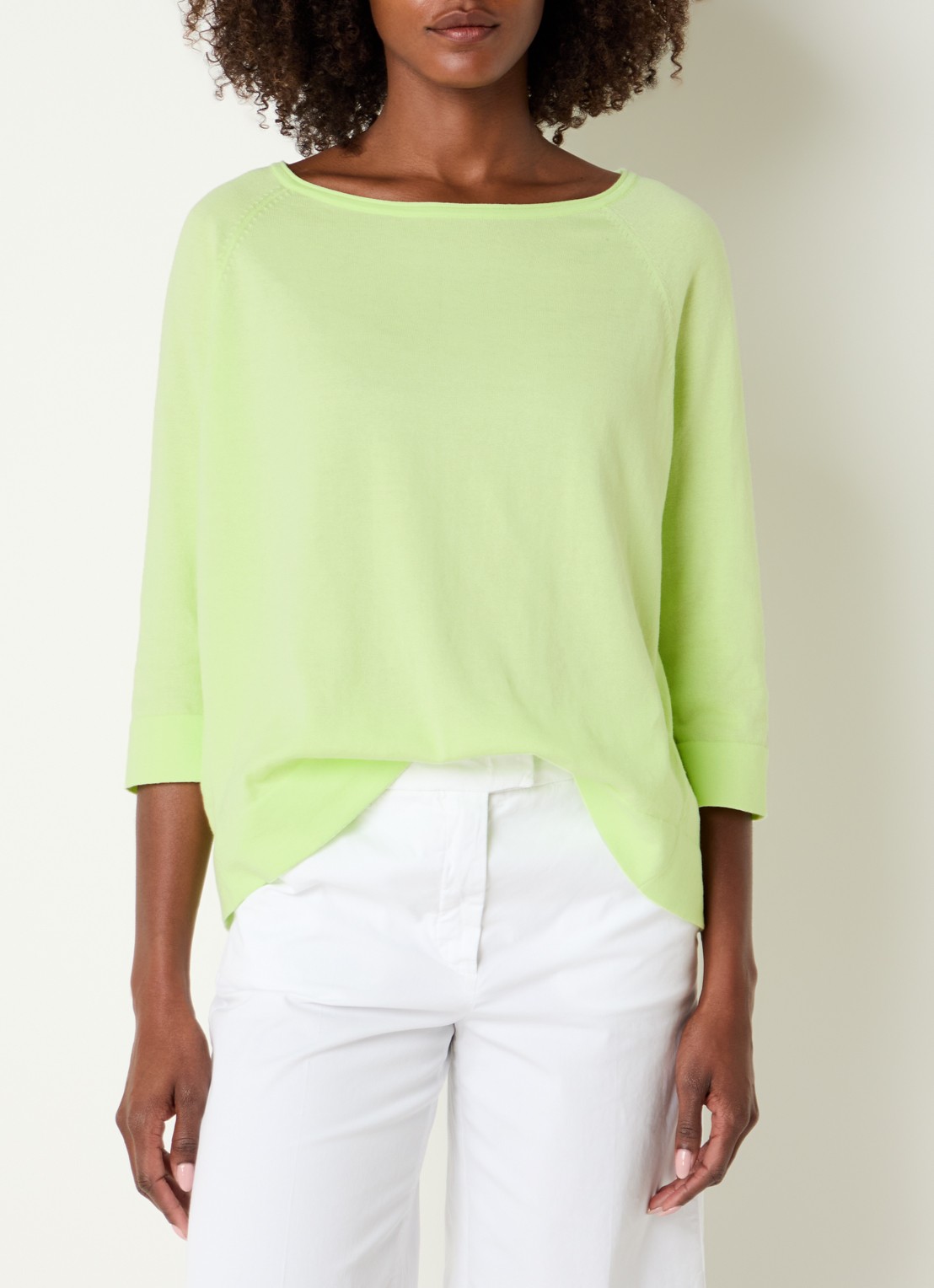 River Woods Longsleeve met ronde hals - detail 4 felgroen