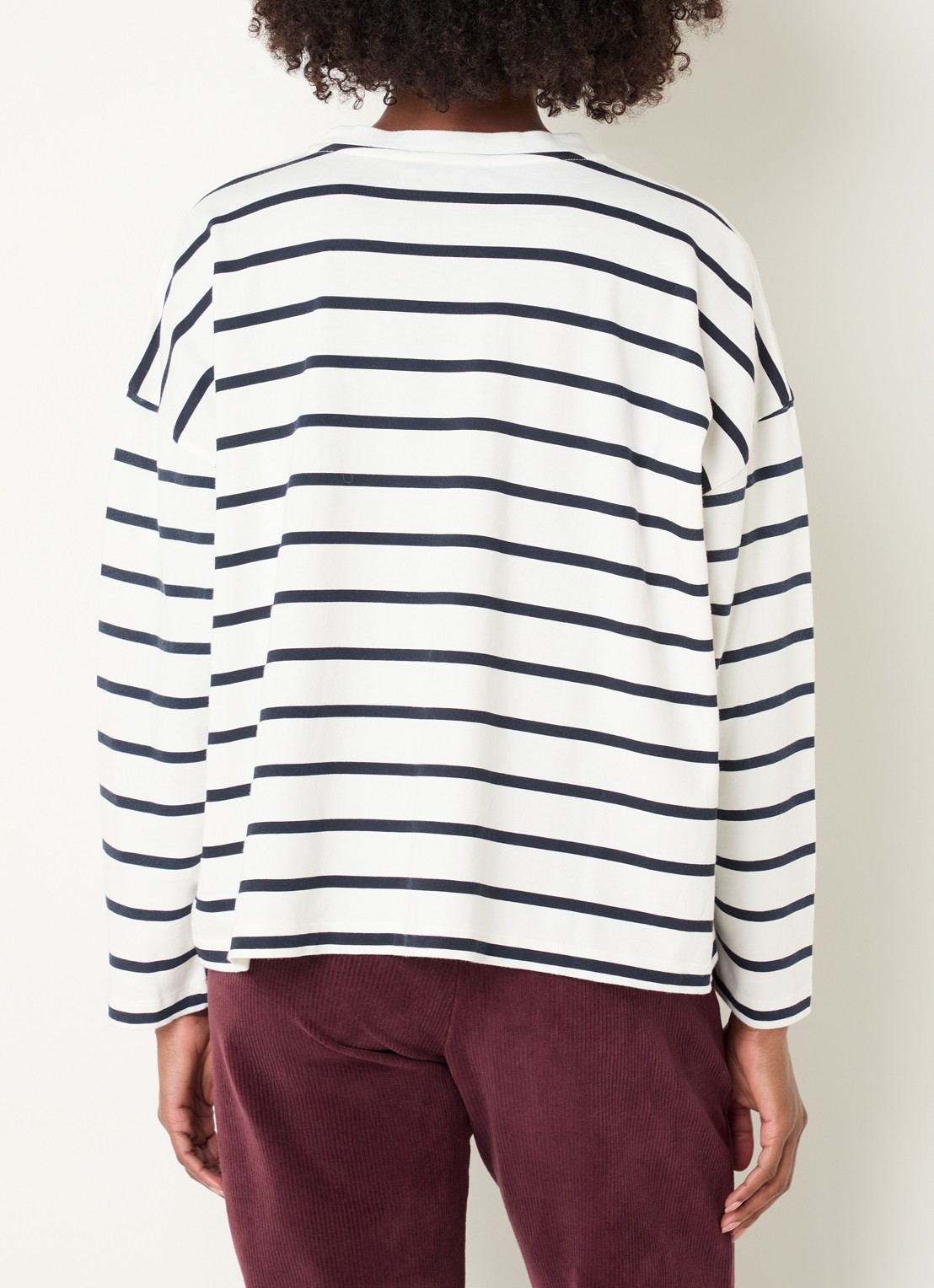River Woods Longsleeve met streepprint - achterkant 4 blauw