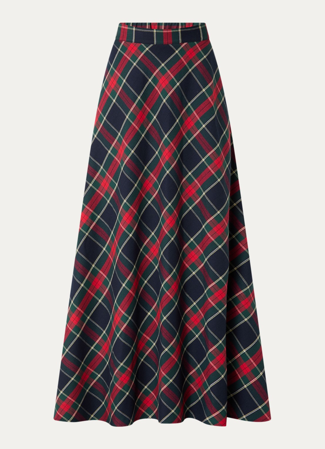 River Woods Maxi rok met ruitdessin - voorkant 2 rood