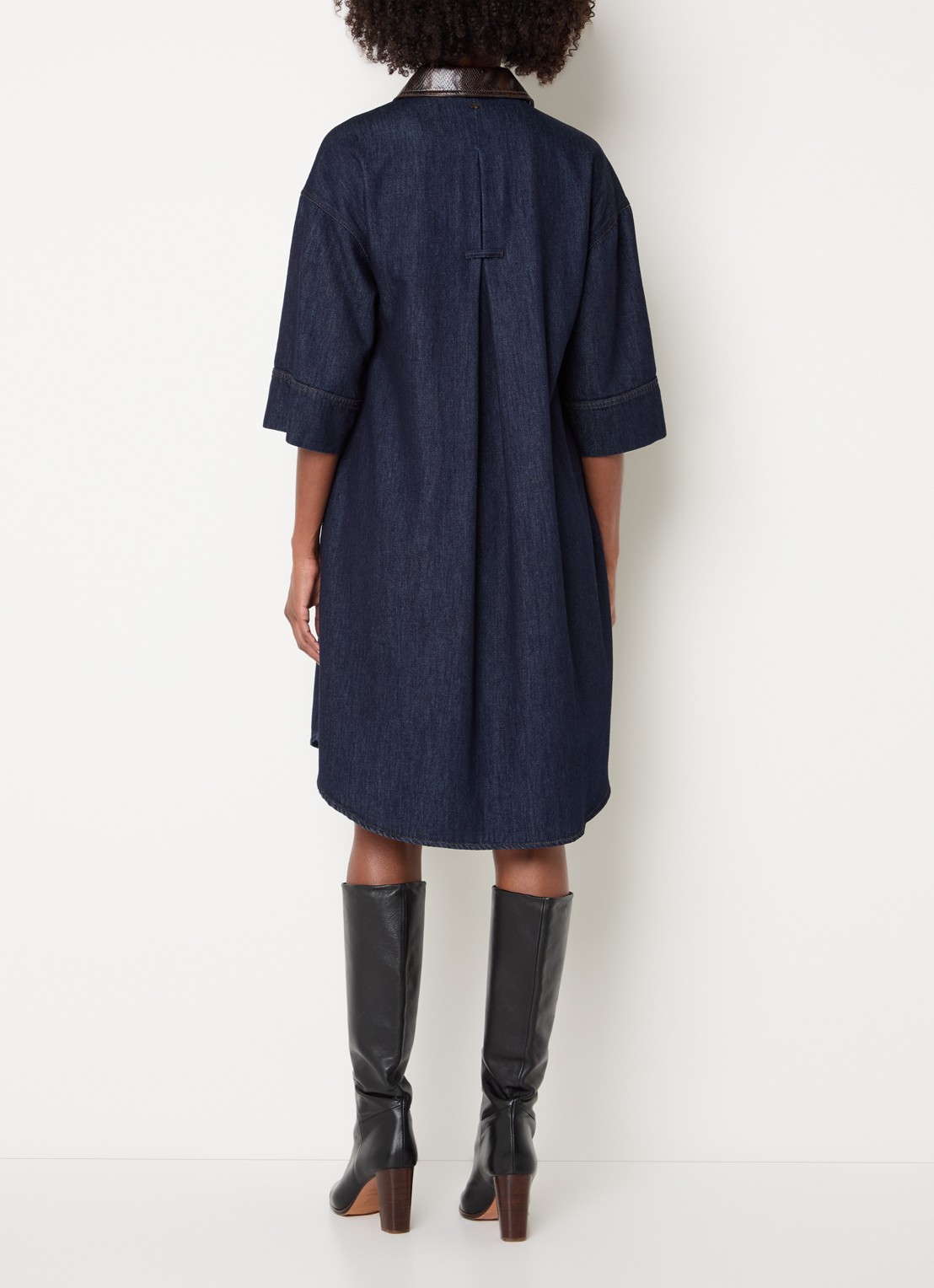 River Woods Midi jurk van denim - achterkant 2 indigo