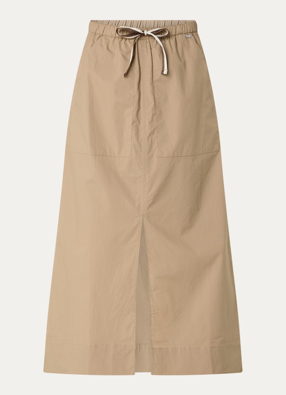 River Woods Midi rok met split - voorkant 2 camel