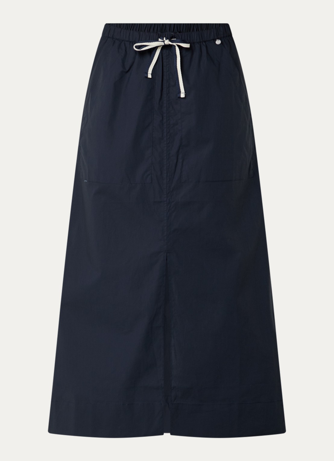 River Woods Midi rok met split - voorkant 3 donkerblauw