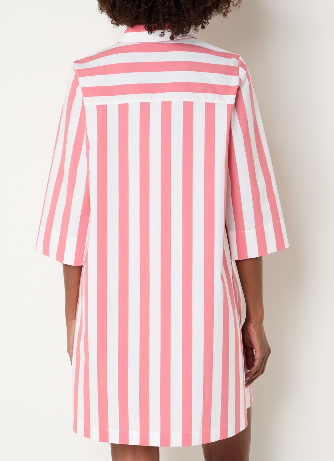 River Woods Mini blousejurk met streepprint - achterkant 4 roze