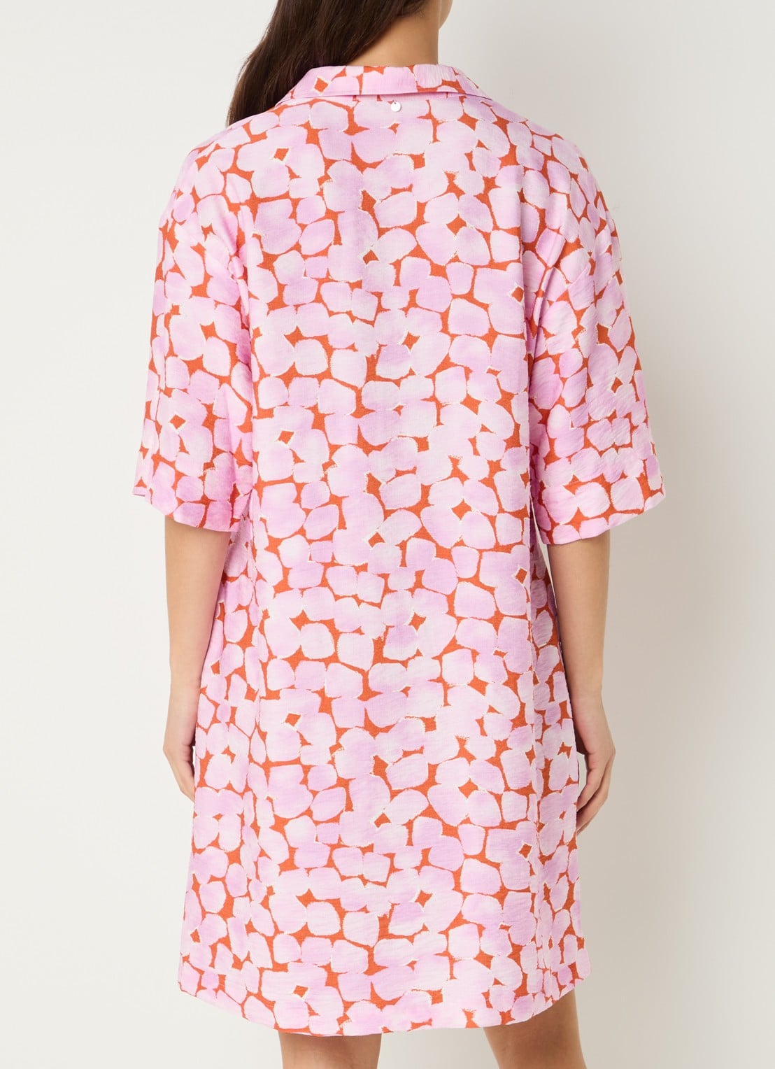 River Woods Mini jurk met print en steekzakken - achterkant roze