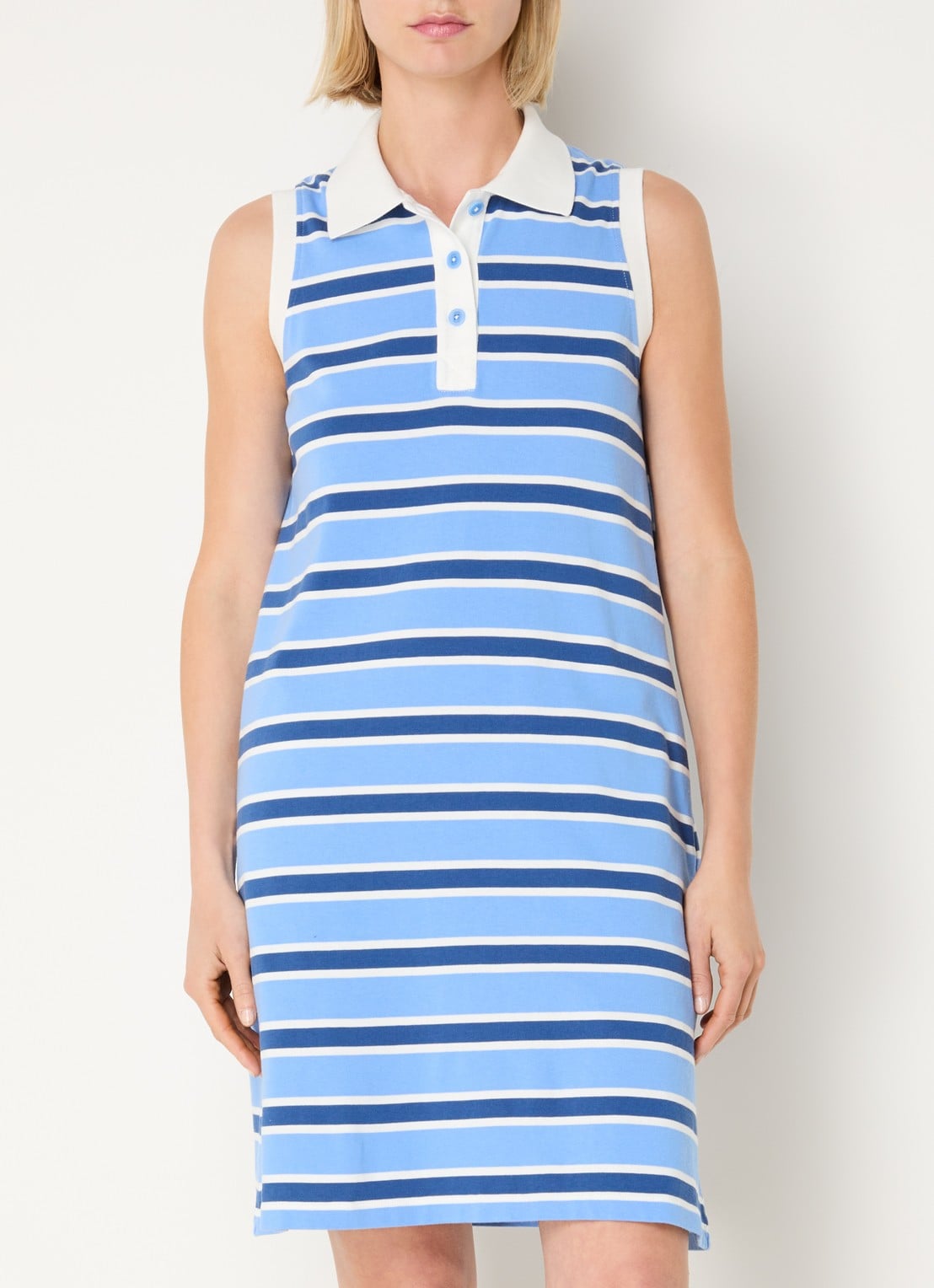 River Woods Mini jurk met streepprint - detail 4 blauw