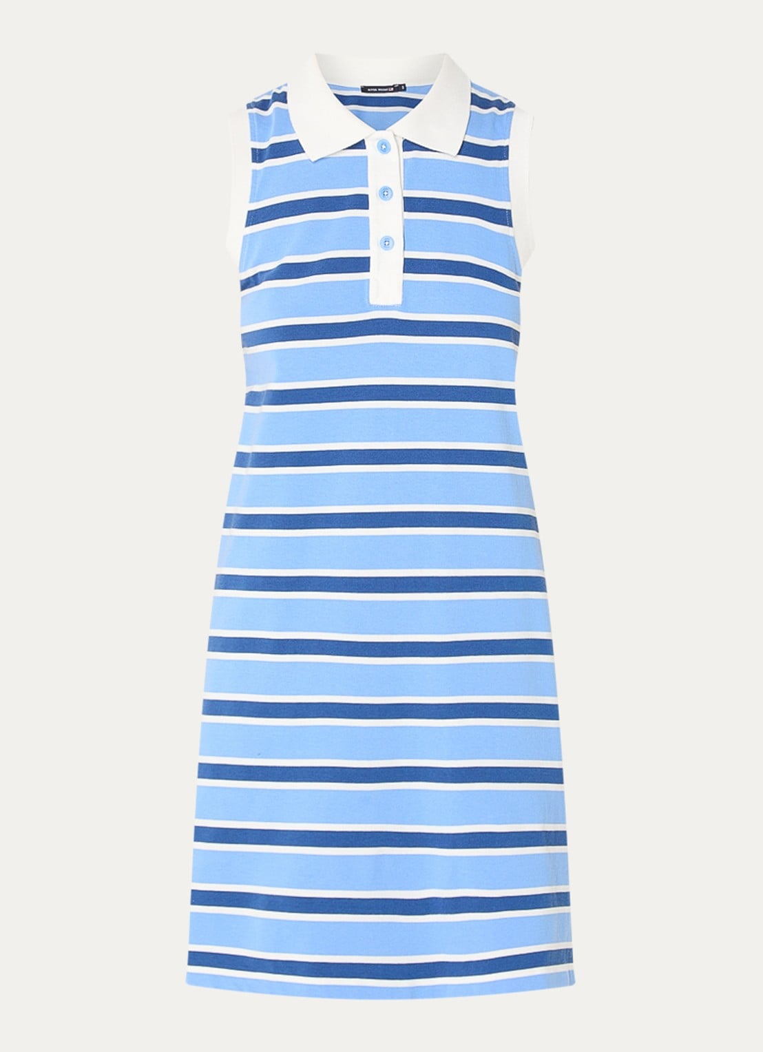 River Woods Mini jurk met streepprint - voorkant 2 blauw