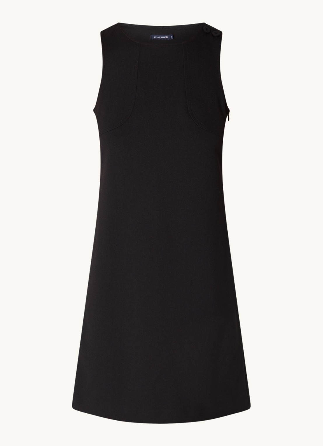 River Woods Mini tuniekjurk met stretch - voorkant zwart