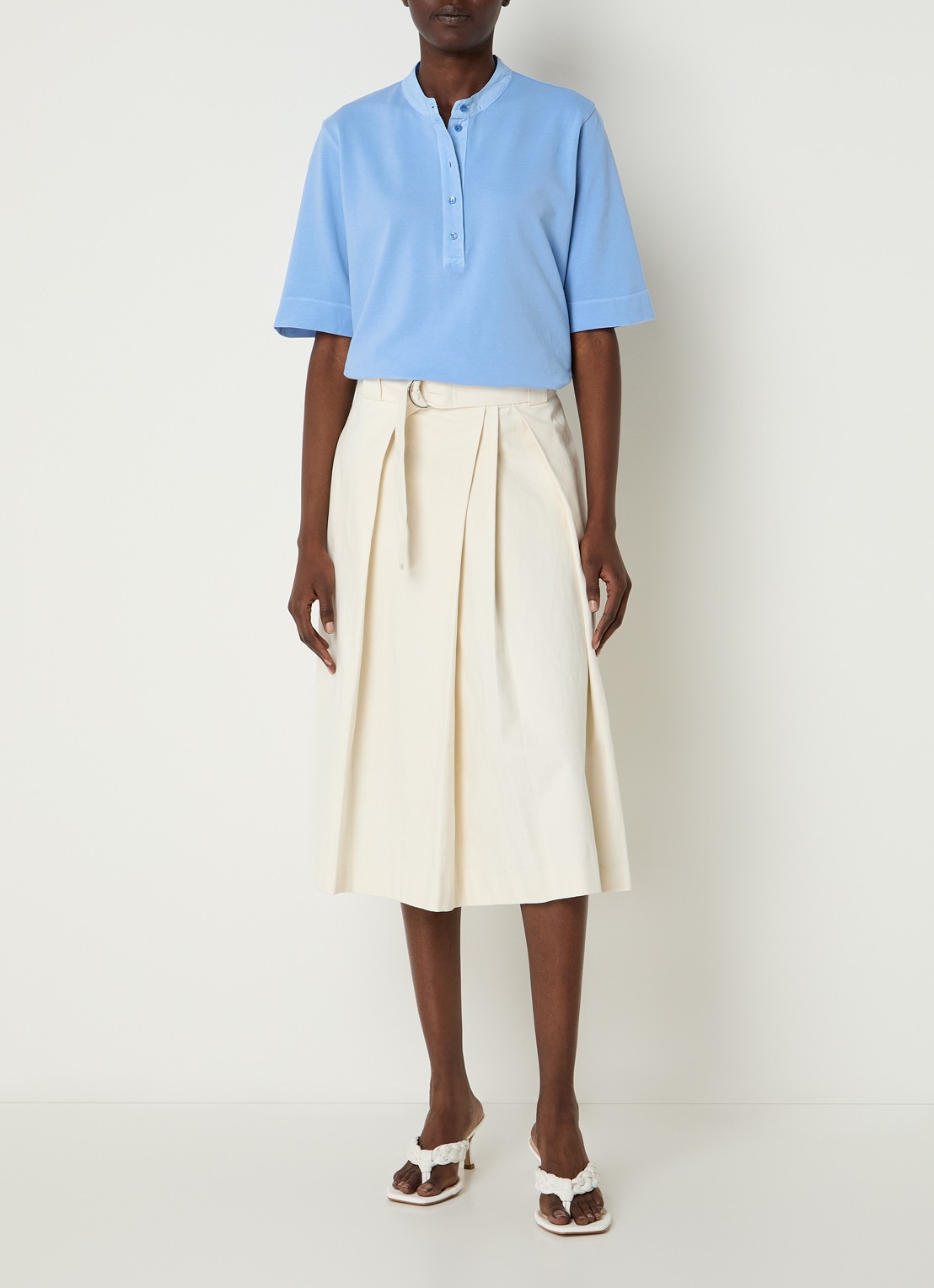 River Woods Pique tuniek met ronde hals - voorkant 3 blauwgrijs