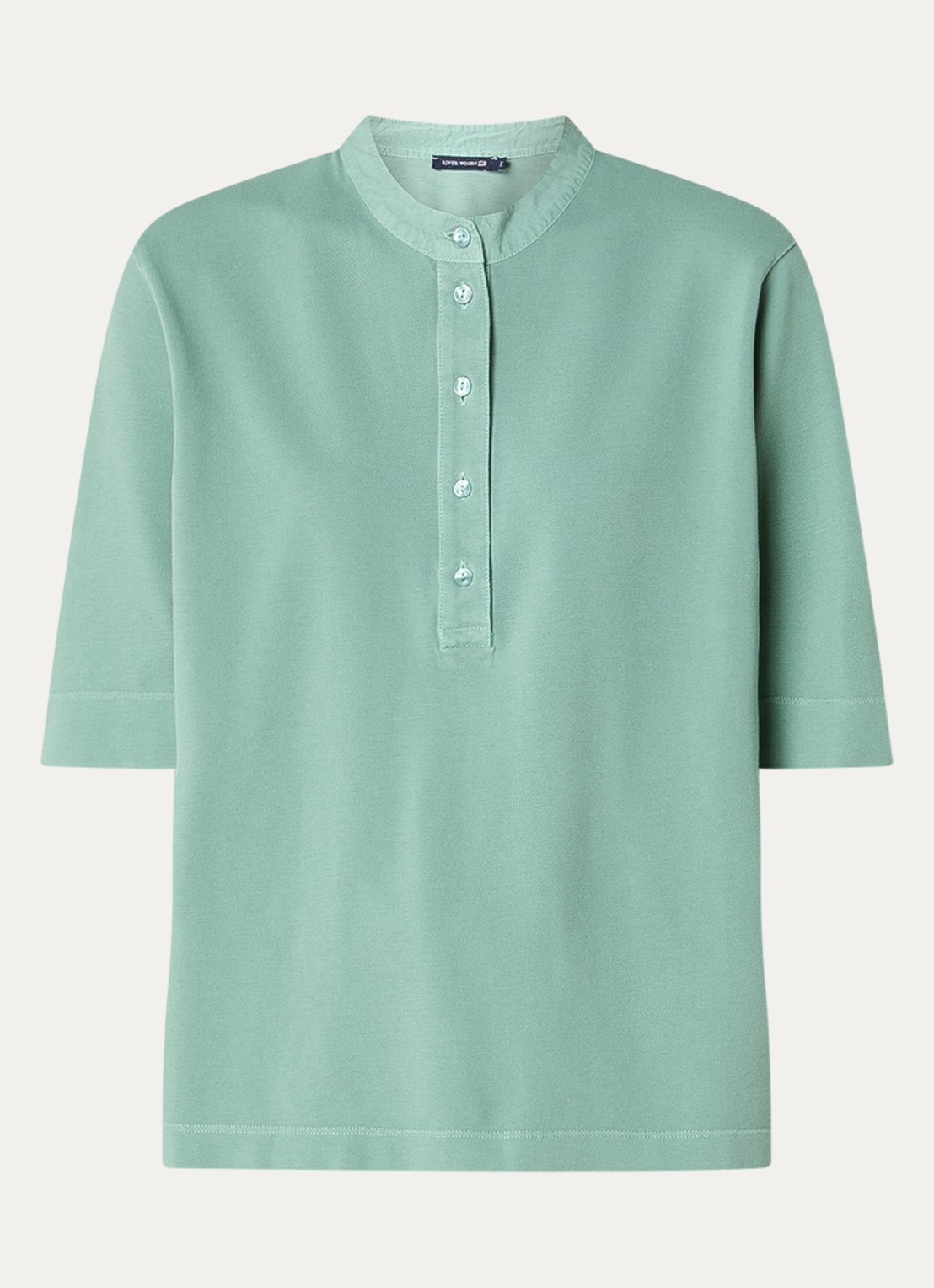 River Woods Pique tuniek met ronde hals - voorkant lindegroen