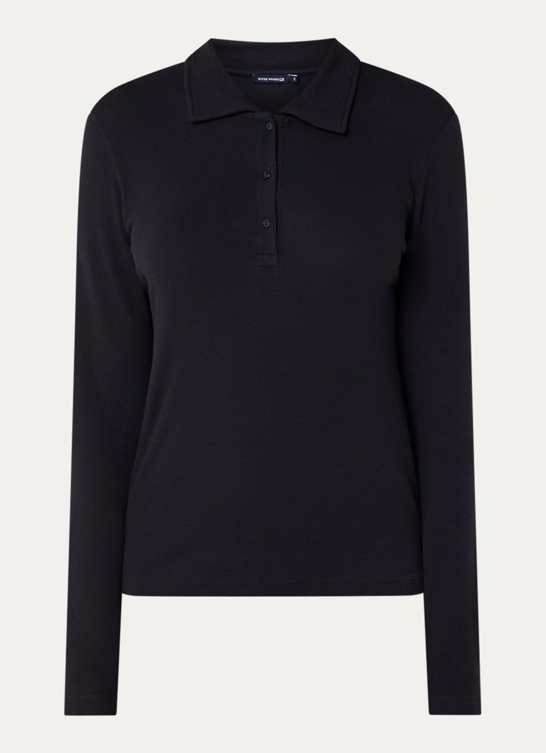 River Woods Polo met stretch - voorkant 3 donkerblauw