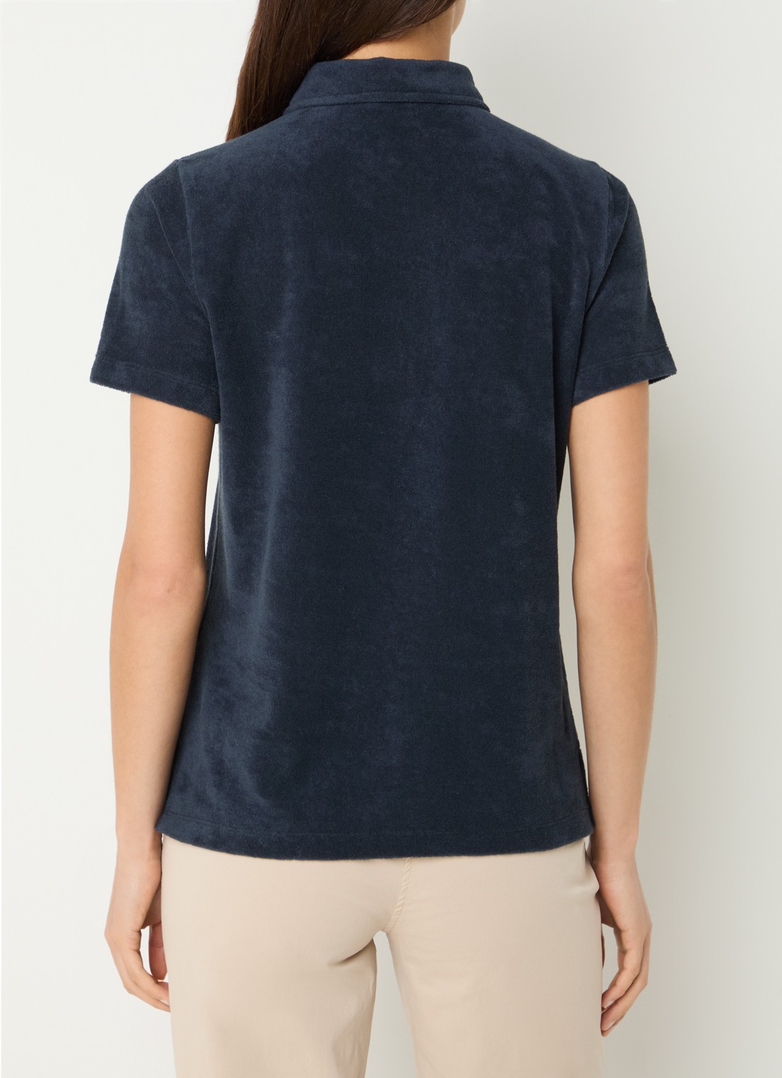 River Woods Polo van fleece  - achterkant 2 donkerblauw