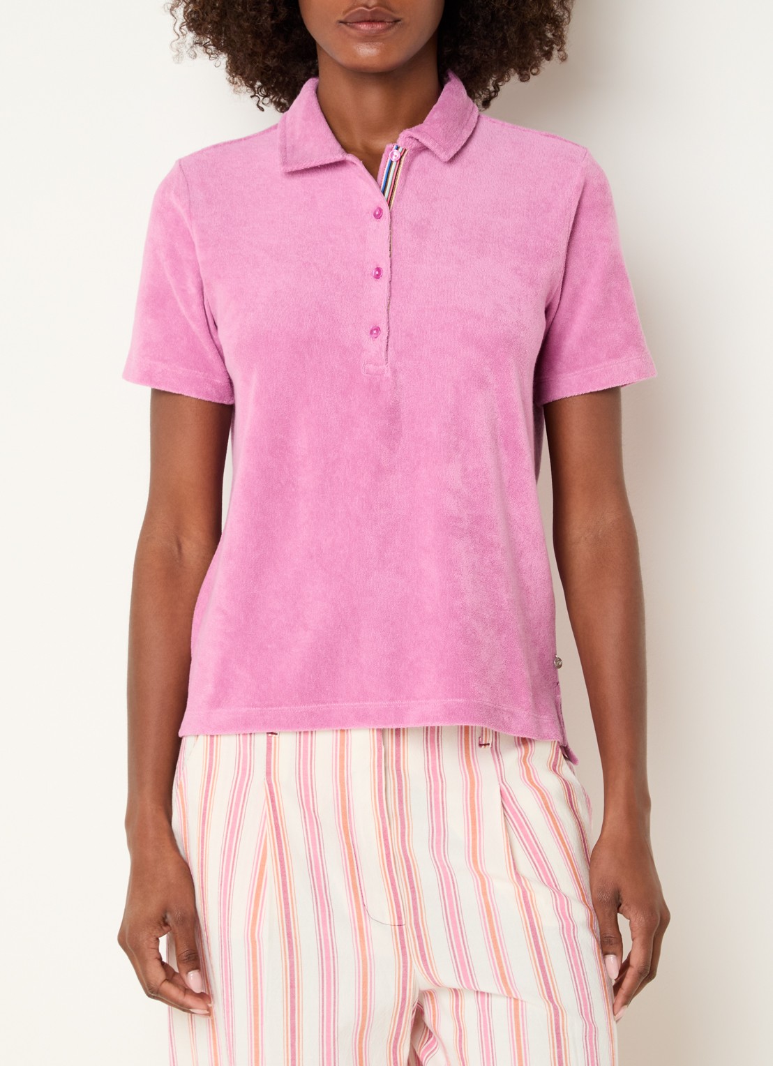 River Woods Polo van fleece  - detail 2 paars