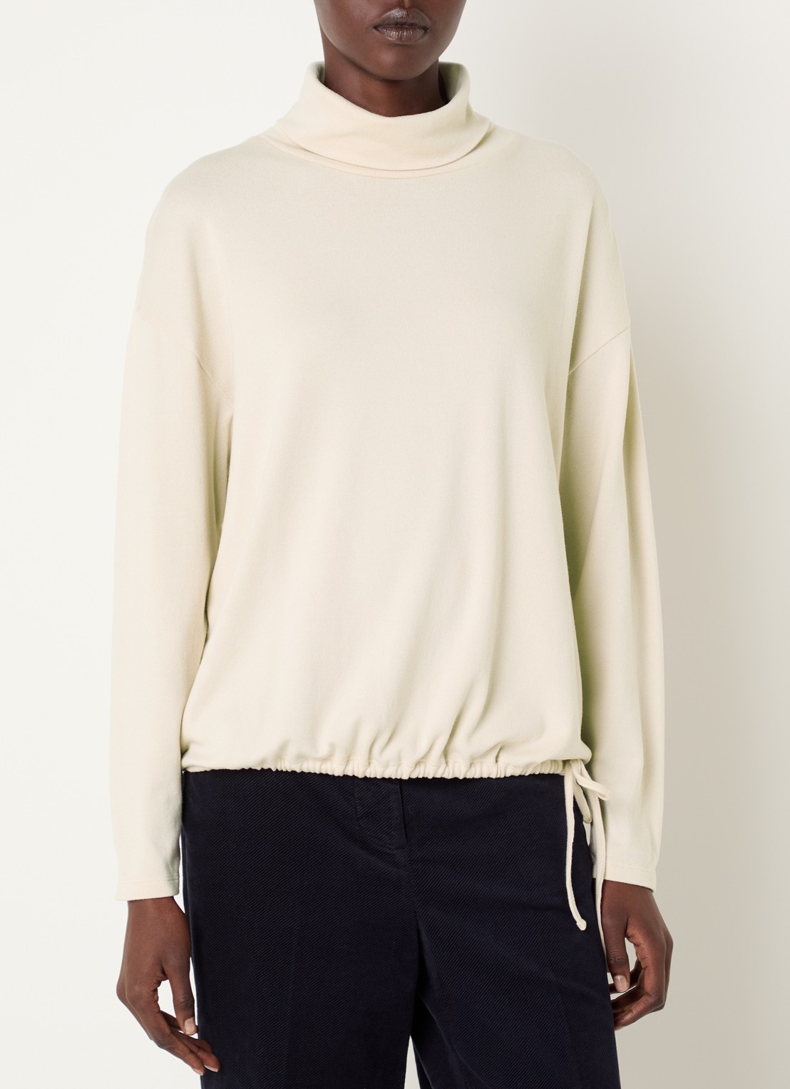 River Woods Pullover met col - detail beige