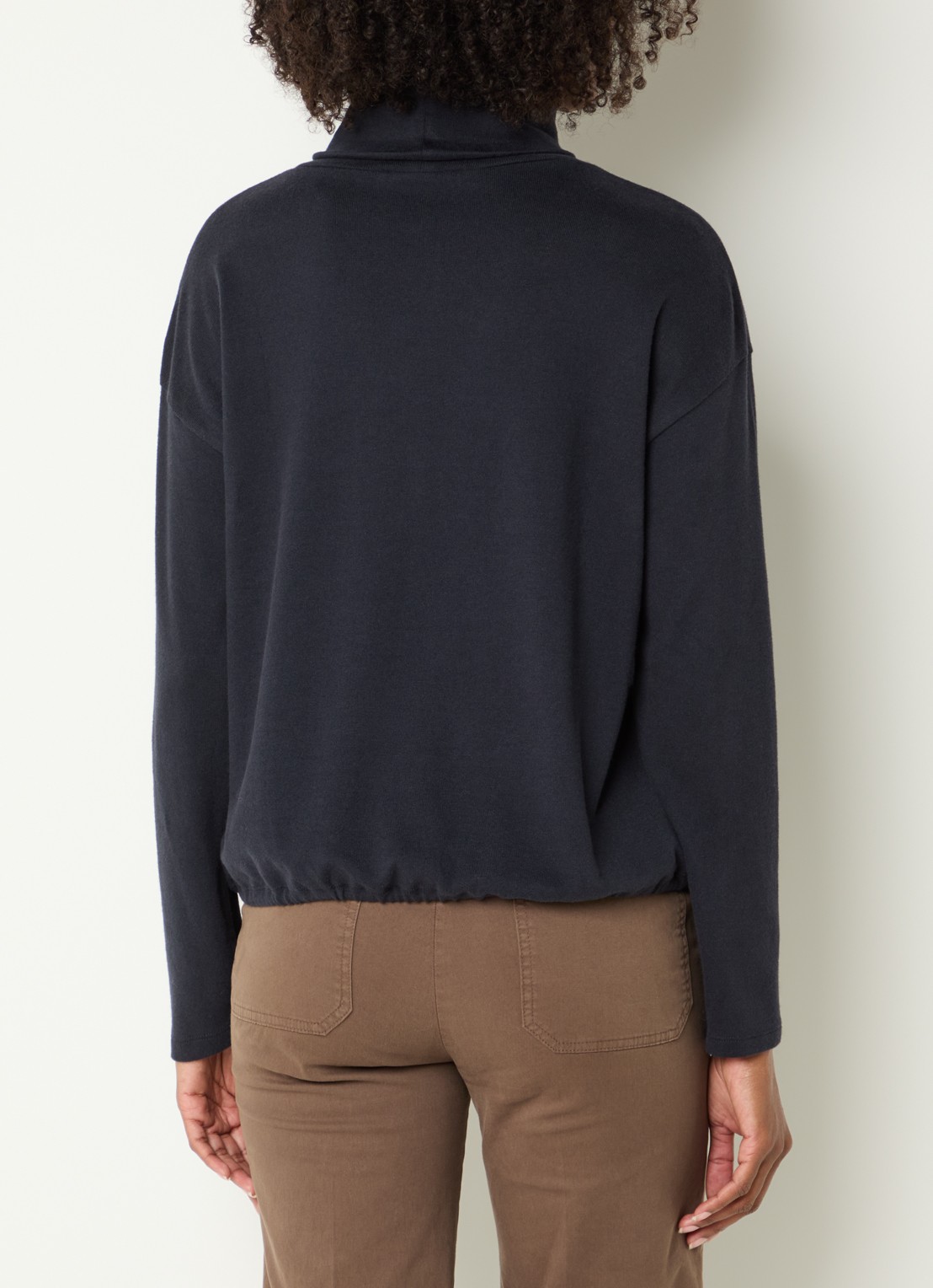 River Woods Pullover met col - achterkant 4 donkerblauw