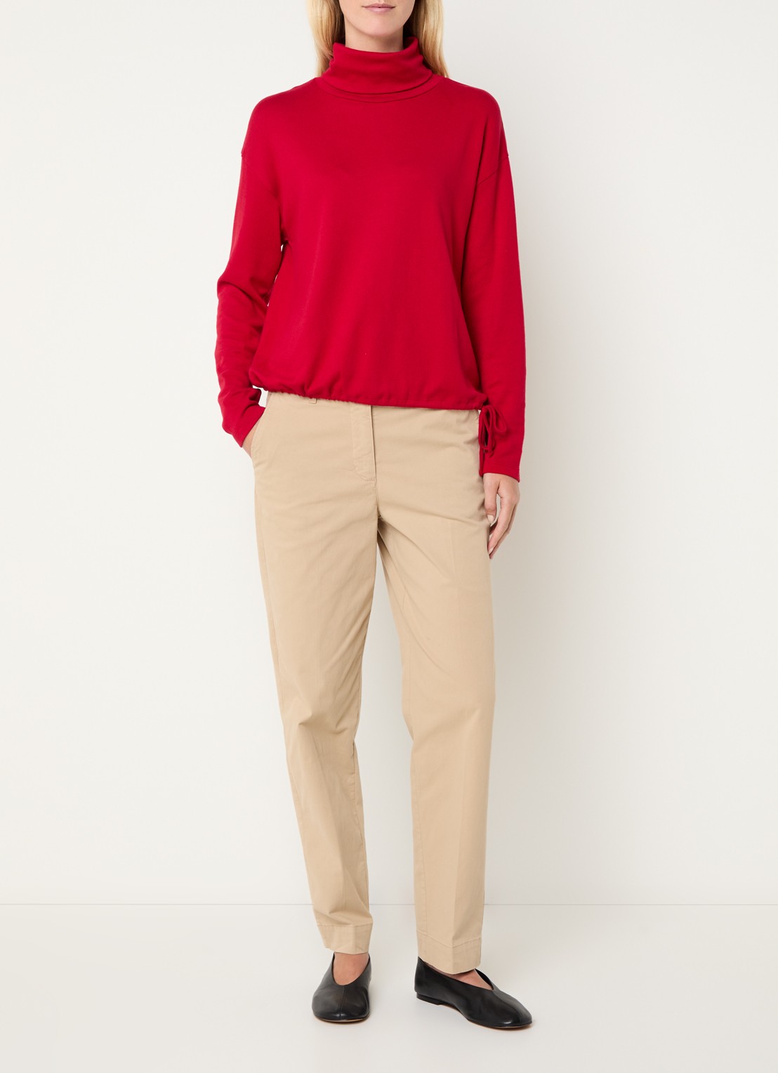 River Woods Pullover met col - voorkant 3 rood