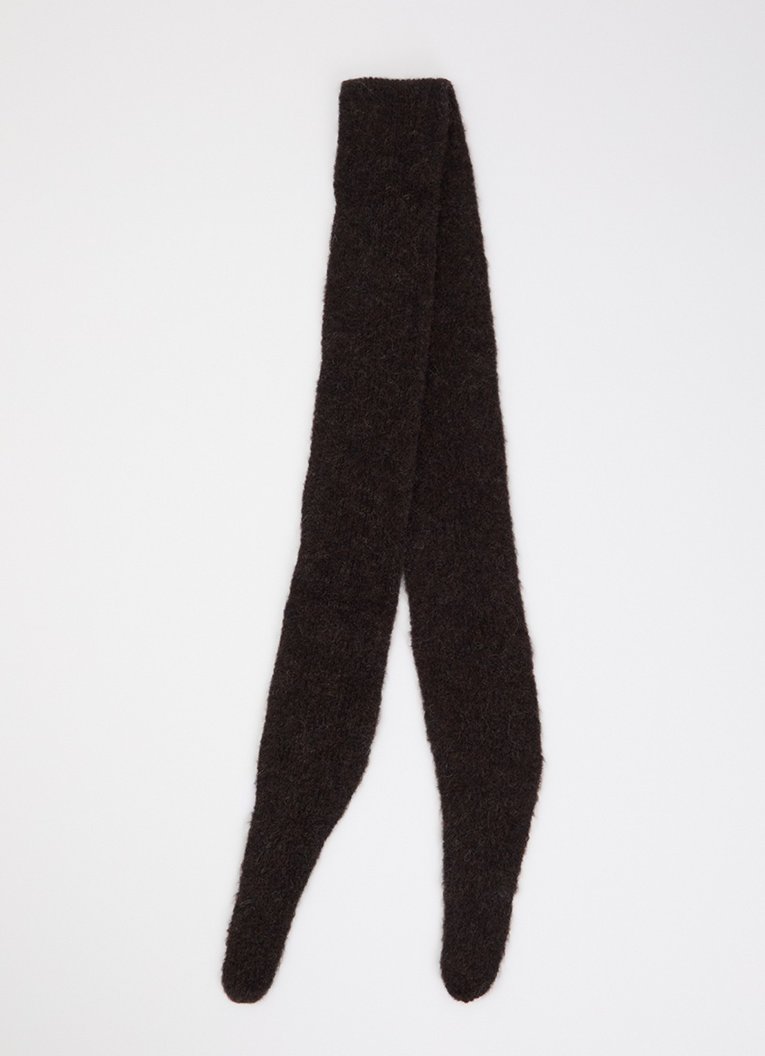 River Woods Sjaal in alpaca wolblend 170 x 10 cm - voorkant donkerbruin