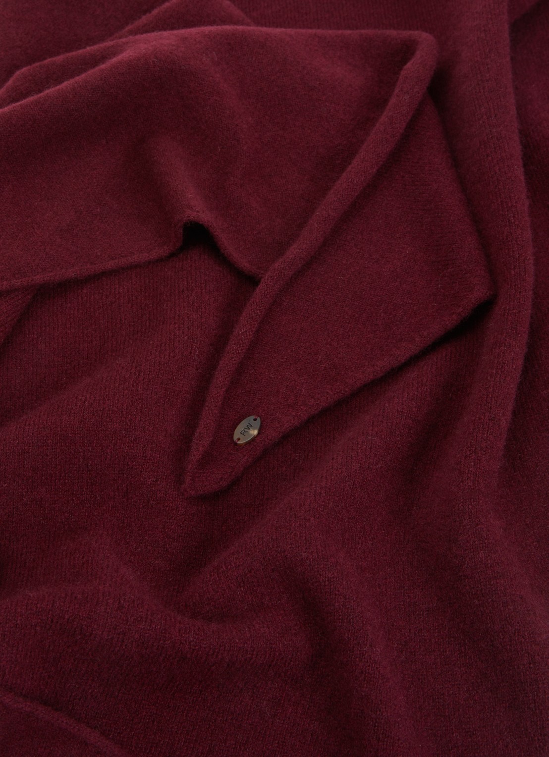 River Woods Sjaal van merino wol 140 x 55 cm - detail bordeauxrood