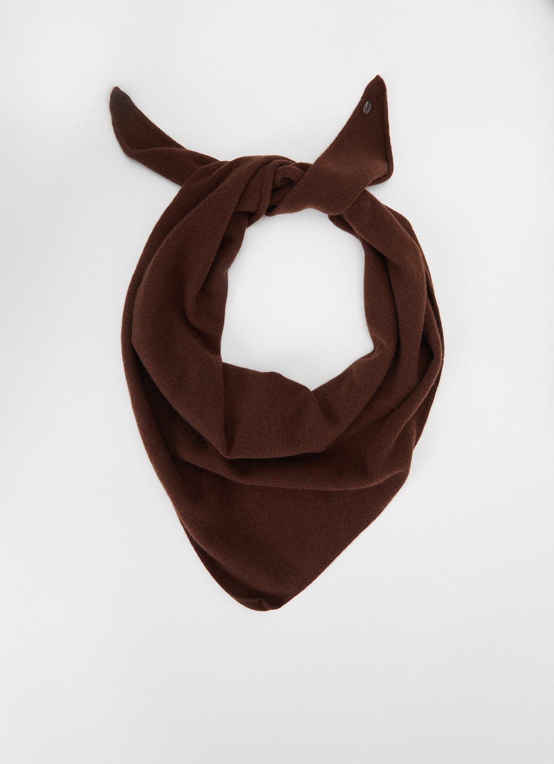 River Woods Sjaal van merino wol 140 x 55 cm - voorkant 2 chocoladebruin