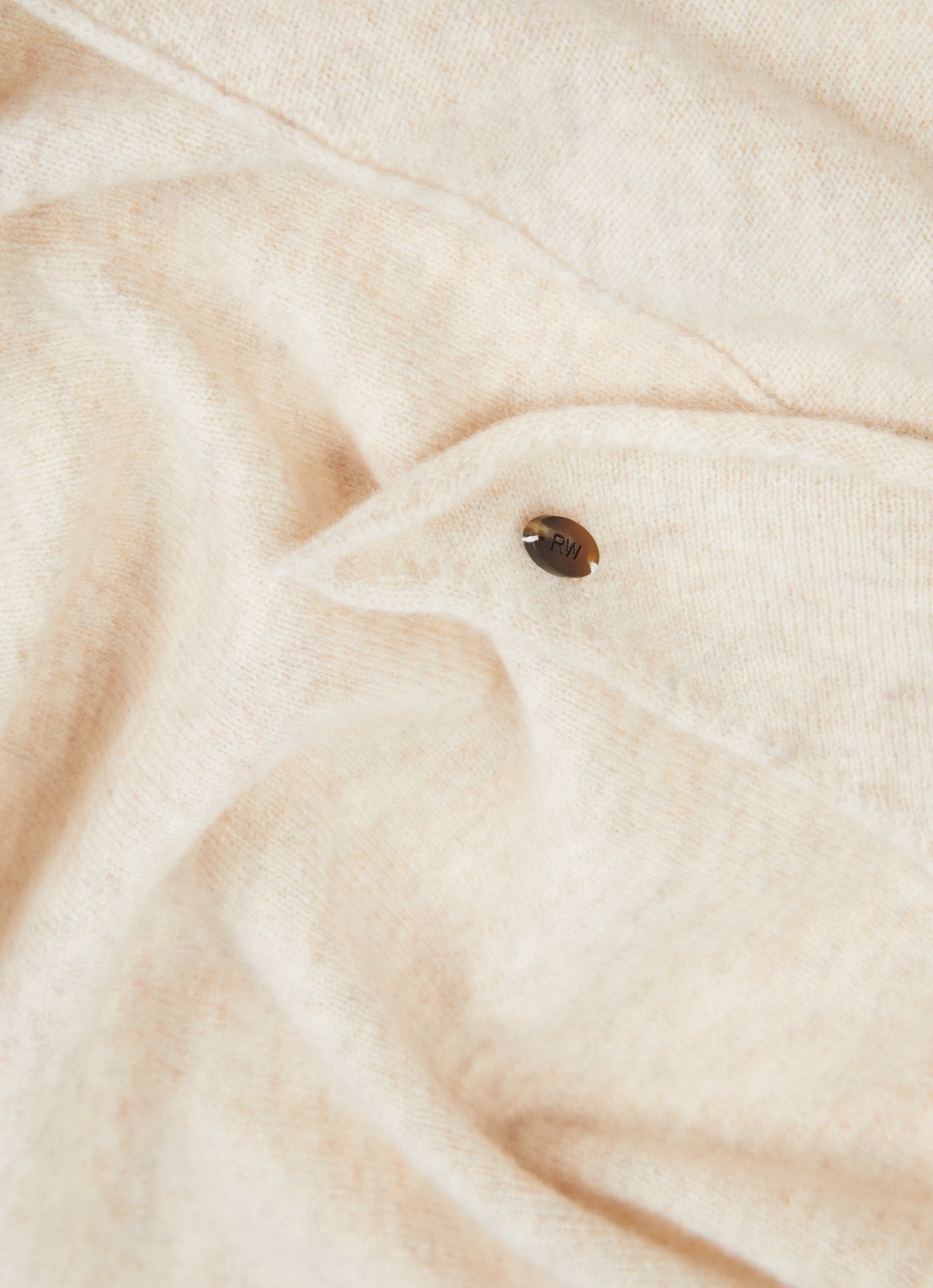 River Woods Sjaal van merino wol 140 x 55 cm - detail creme