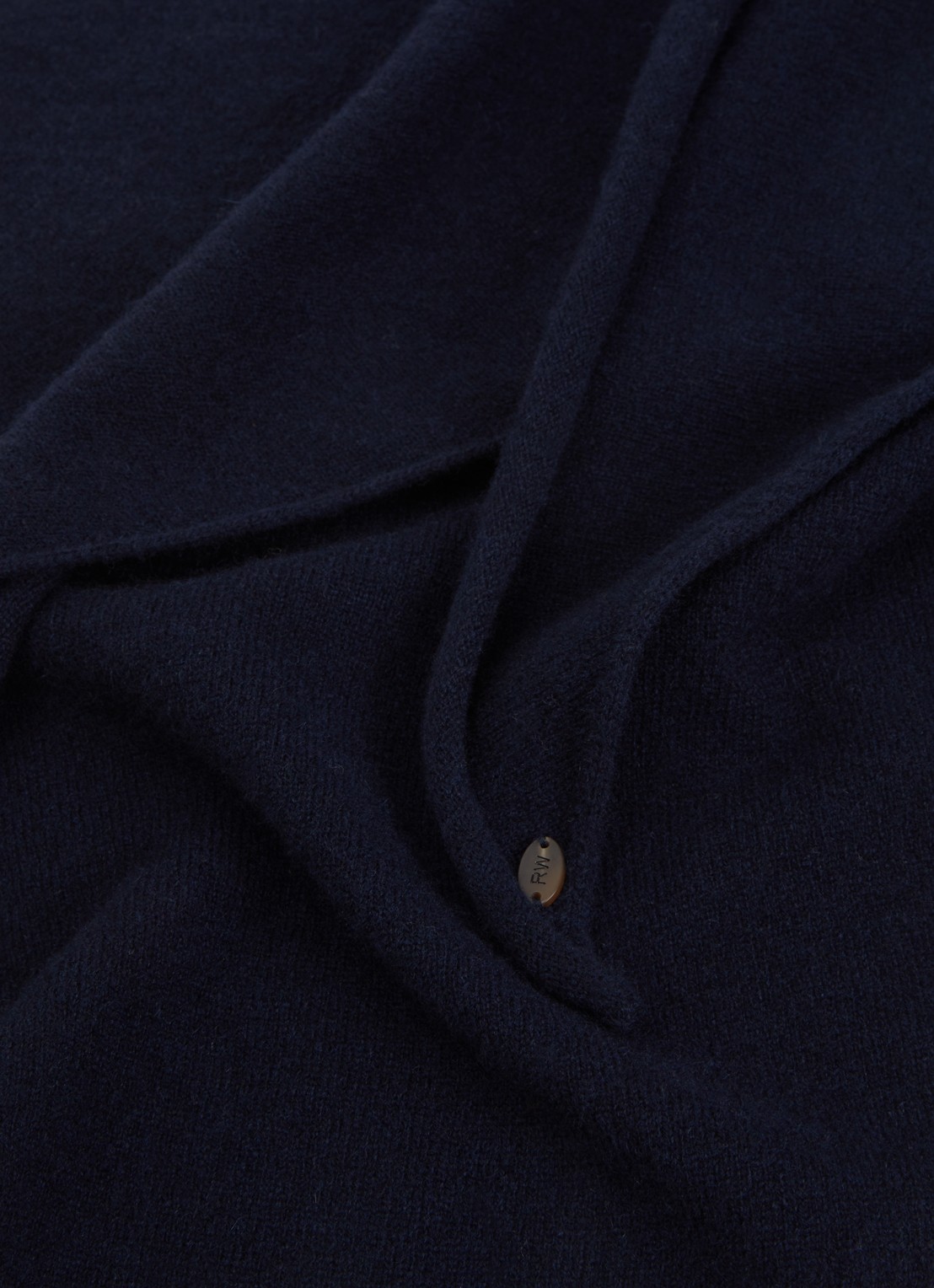 River Woods Sjaal van merino wol 140 x 55 cm - detail 2 donkerblauw