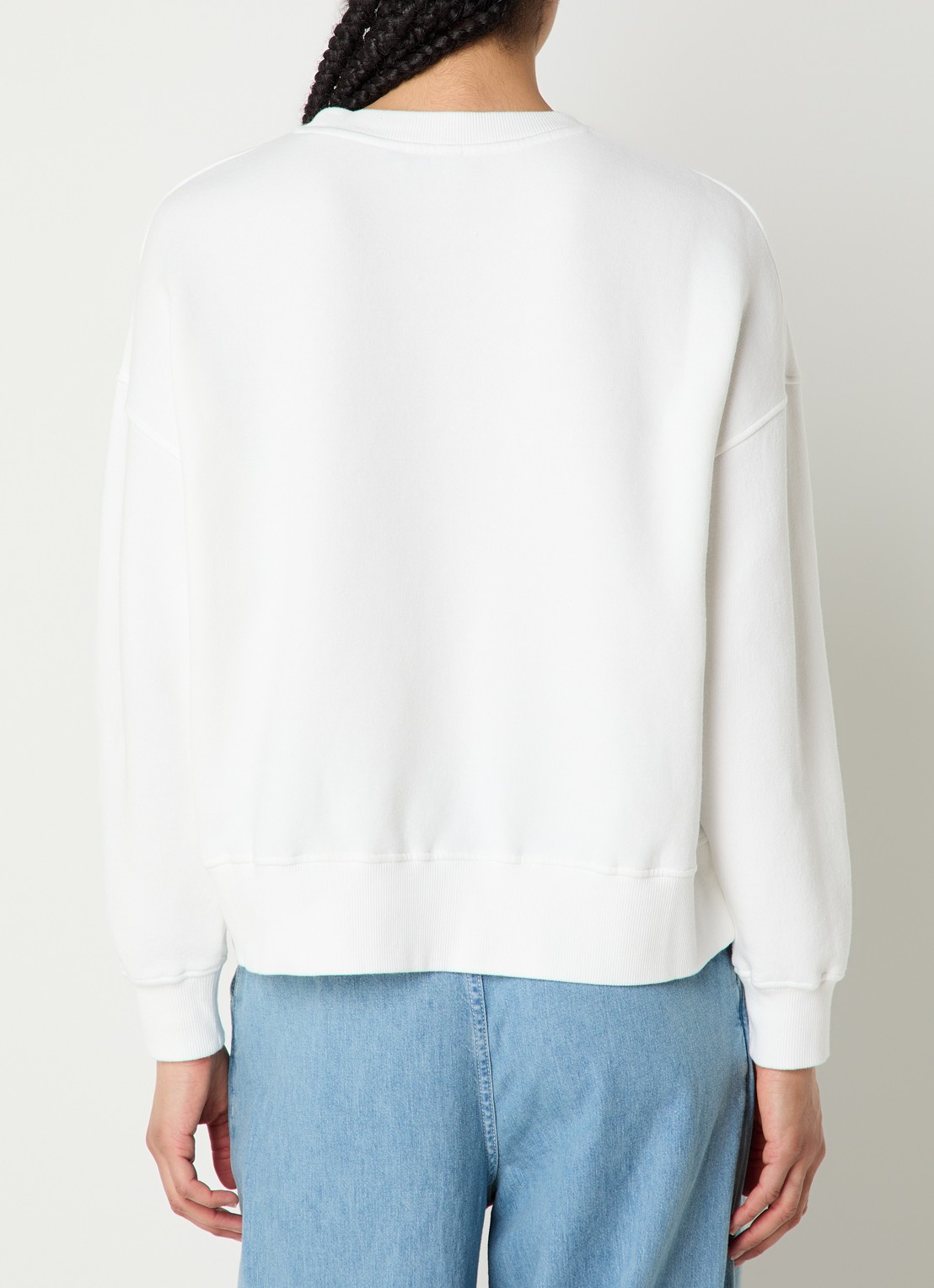 River Woods Sweater met paisley dessin - achterkant 3 gebroken wit
