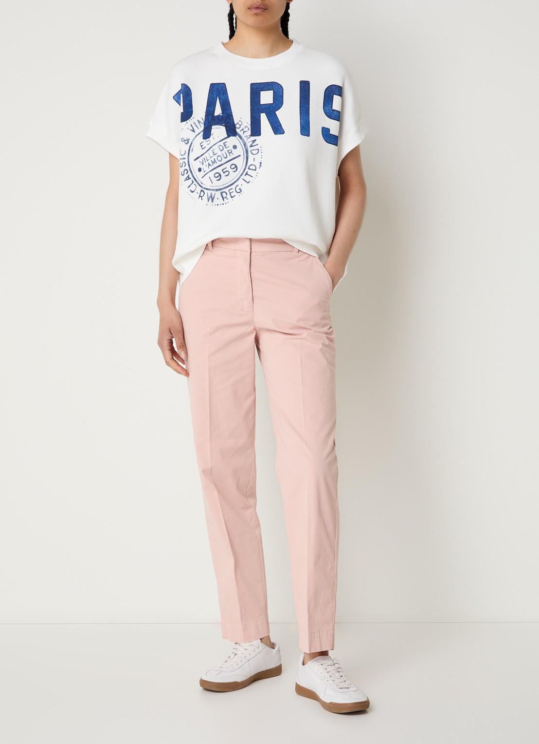 River Woods Sweater met print  - voorkant 3 wit