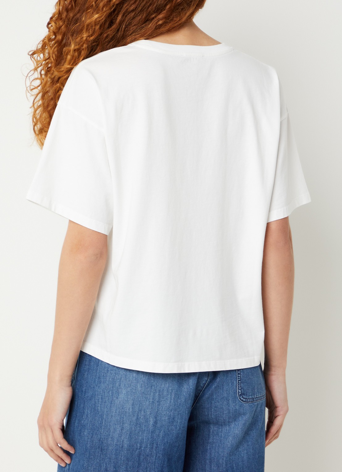 River Woods T-shirt met paisley dessin - achterkant 4 gebroken wit