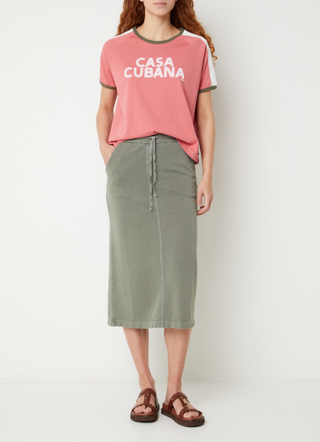 River Woods T-shirt met print - voorkant 2 roze