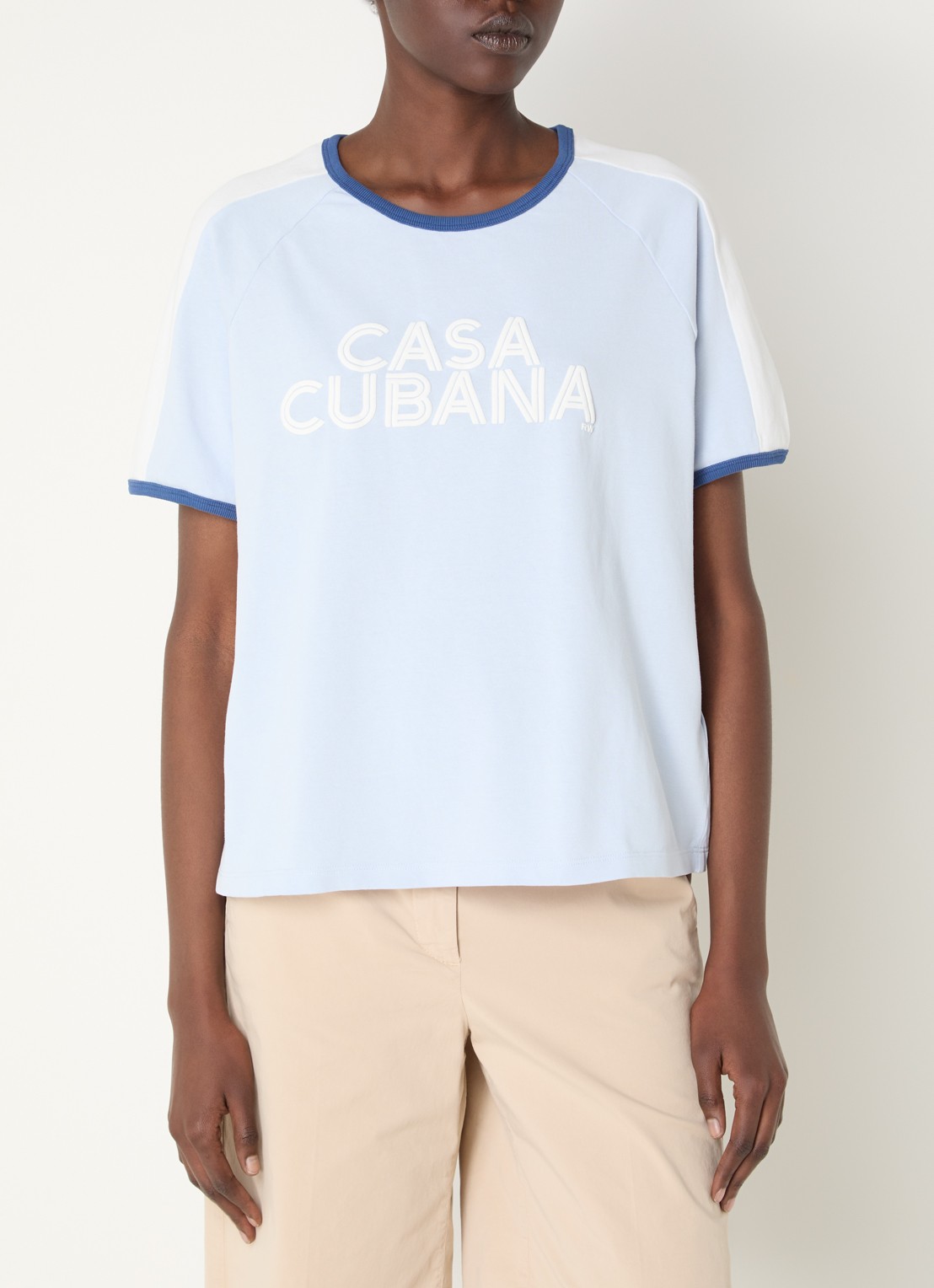 River Woods T-shirt met print - detail 3 lichtblauw