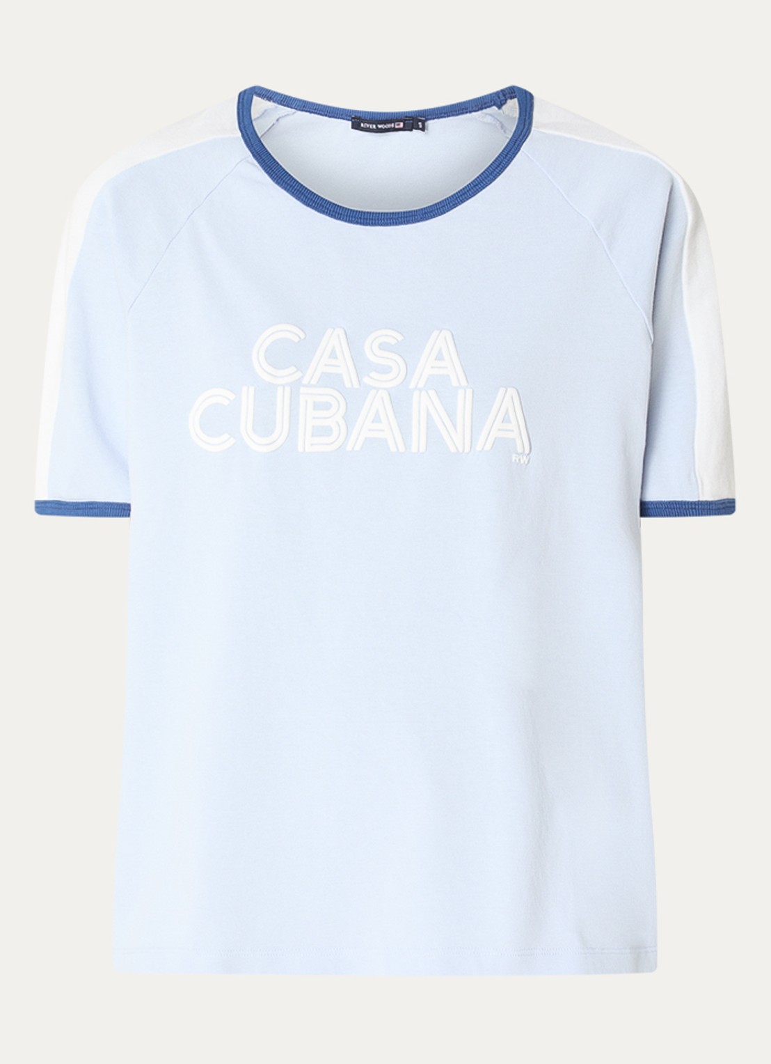 River Woods T-shirt met print - voorkant lichtblauw