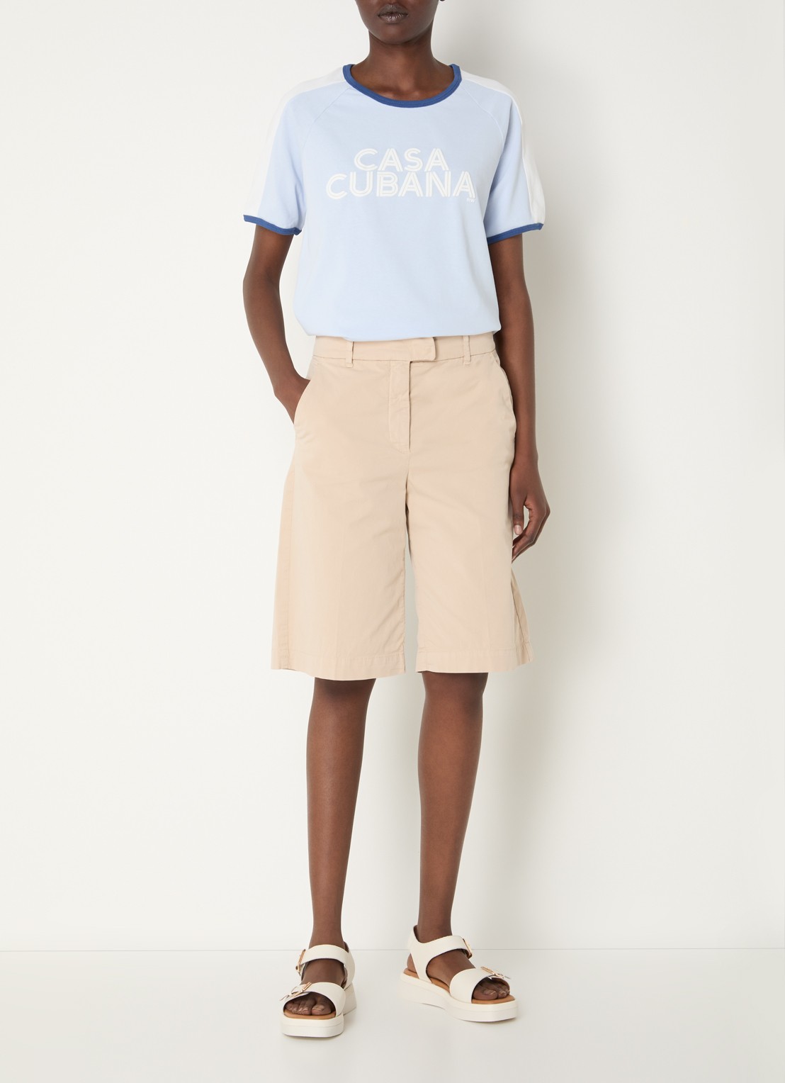 River Woods T-shirt met print - voorkant 2 lichtblauw