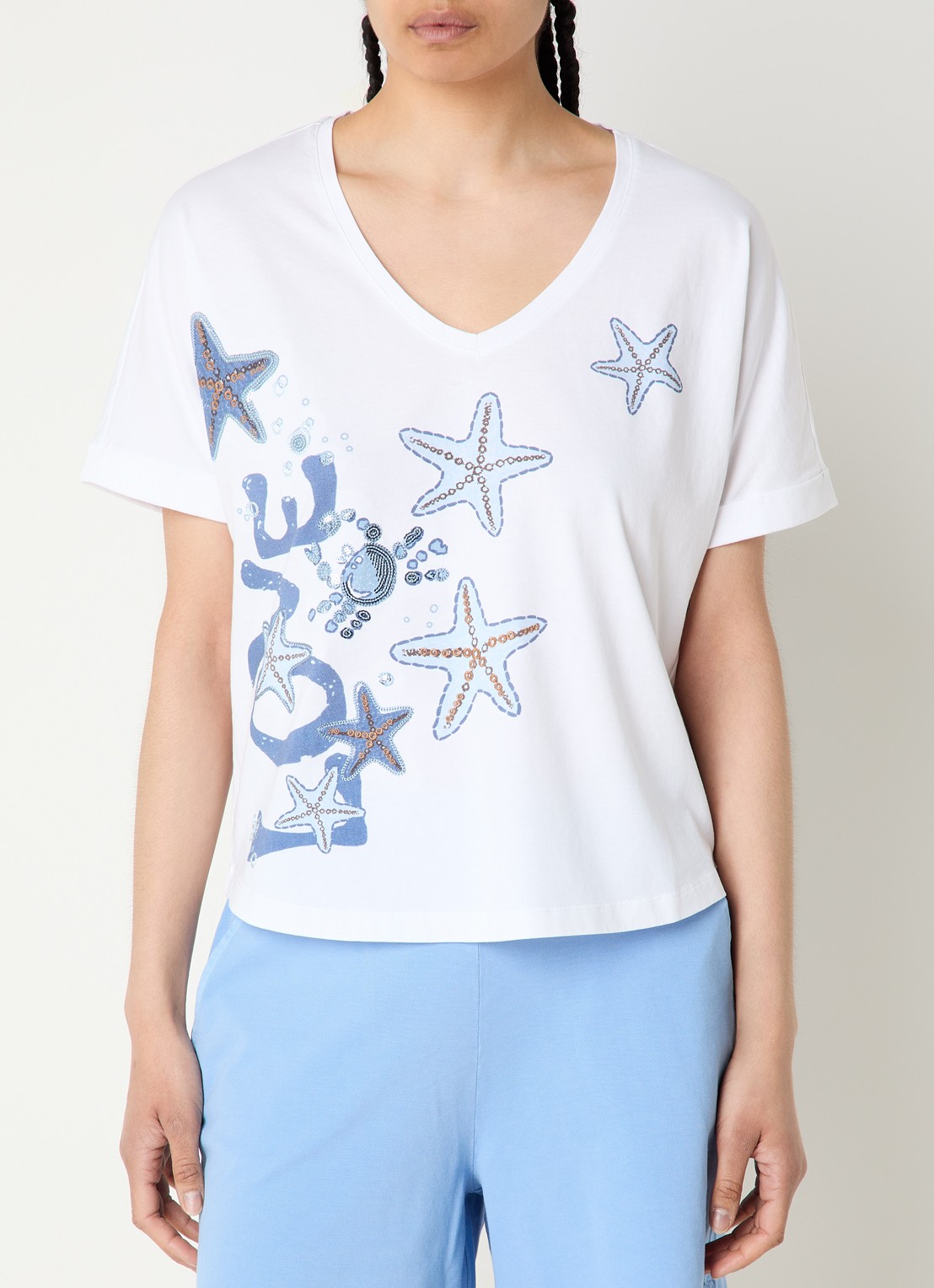 River Woods T-shirt met print - detail 4 wit