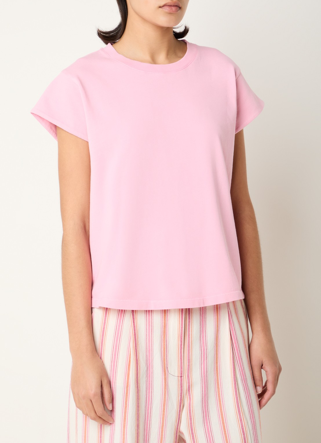 River Woods T-shirt met ronde hals - detail 4 roze