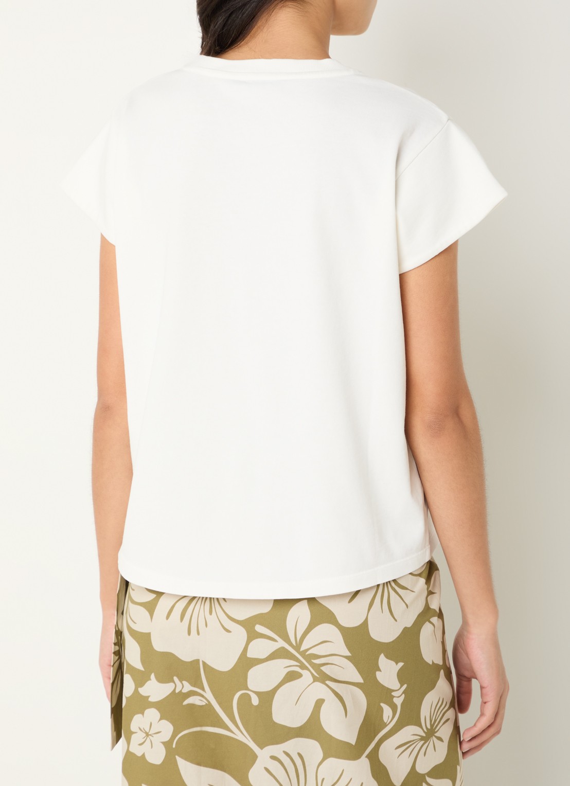 River Woods T-shirt met ronde hals - achterkant 3 wit
