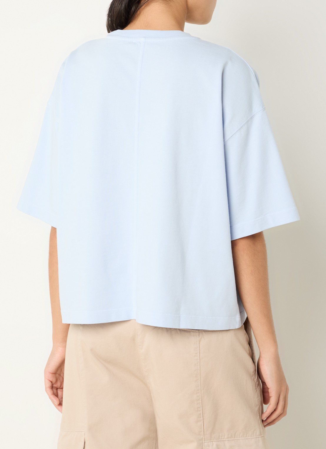 River Woods T-shirt met ronde hals - achterkant lichtblauw